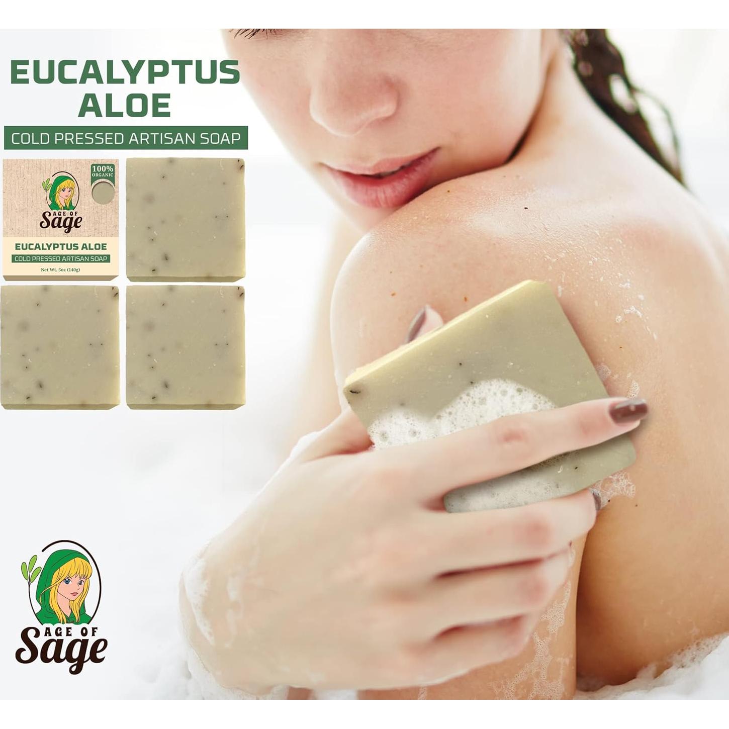 Set de Jabones Artesanales Eucalipto y Aloe - Edad de la Salvia