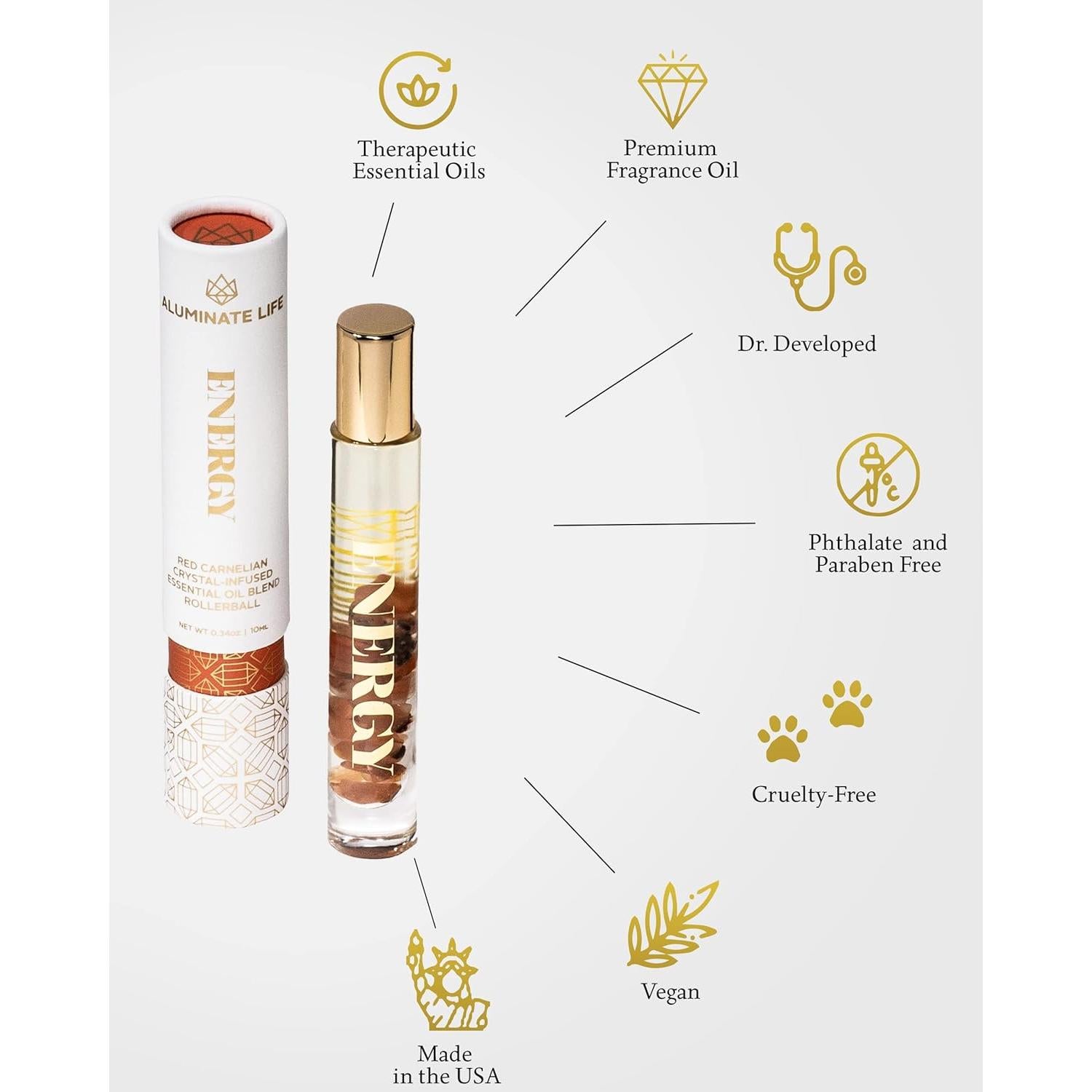 Bola de Aceite Esencial Calma Aluminate Life 9.6 ml - Manzanilla, Howood y Salvia