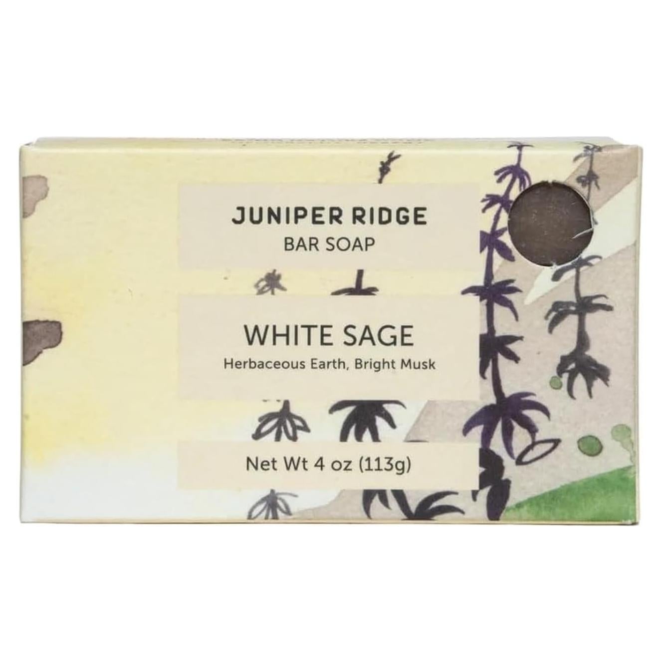Jabón de Barra Juniper Ridge Salvia Blanca 113g - Natural y Suave