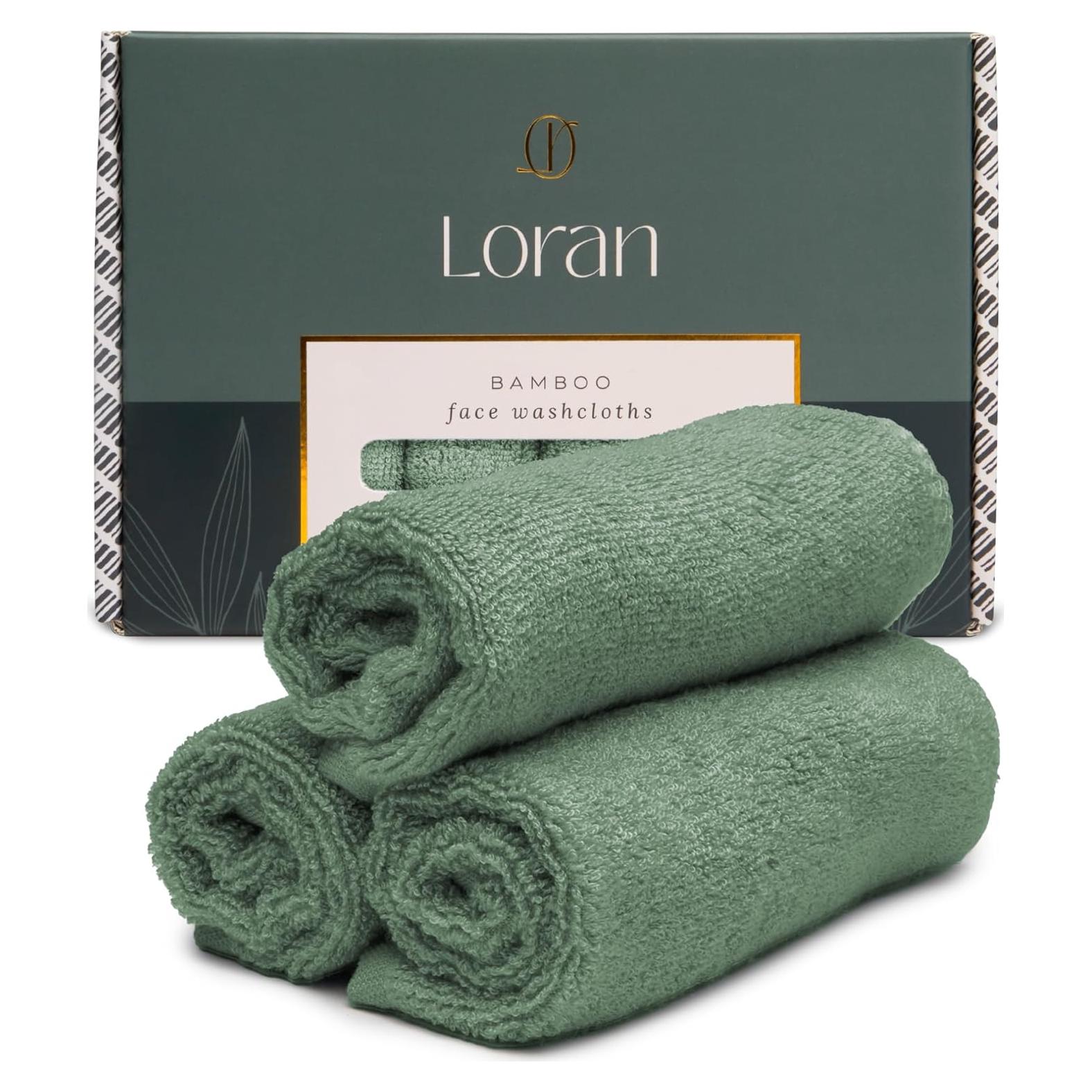 Juego de 6 Toallas de Mano Loran Salvia 25.4 cm Ultra Suaves