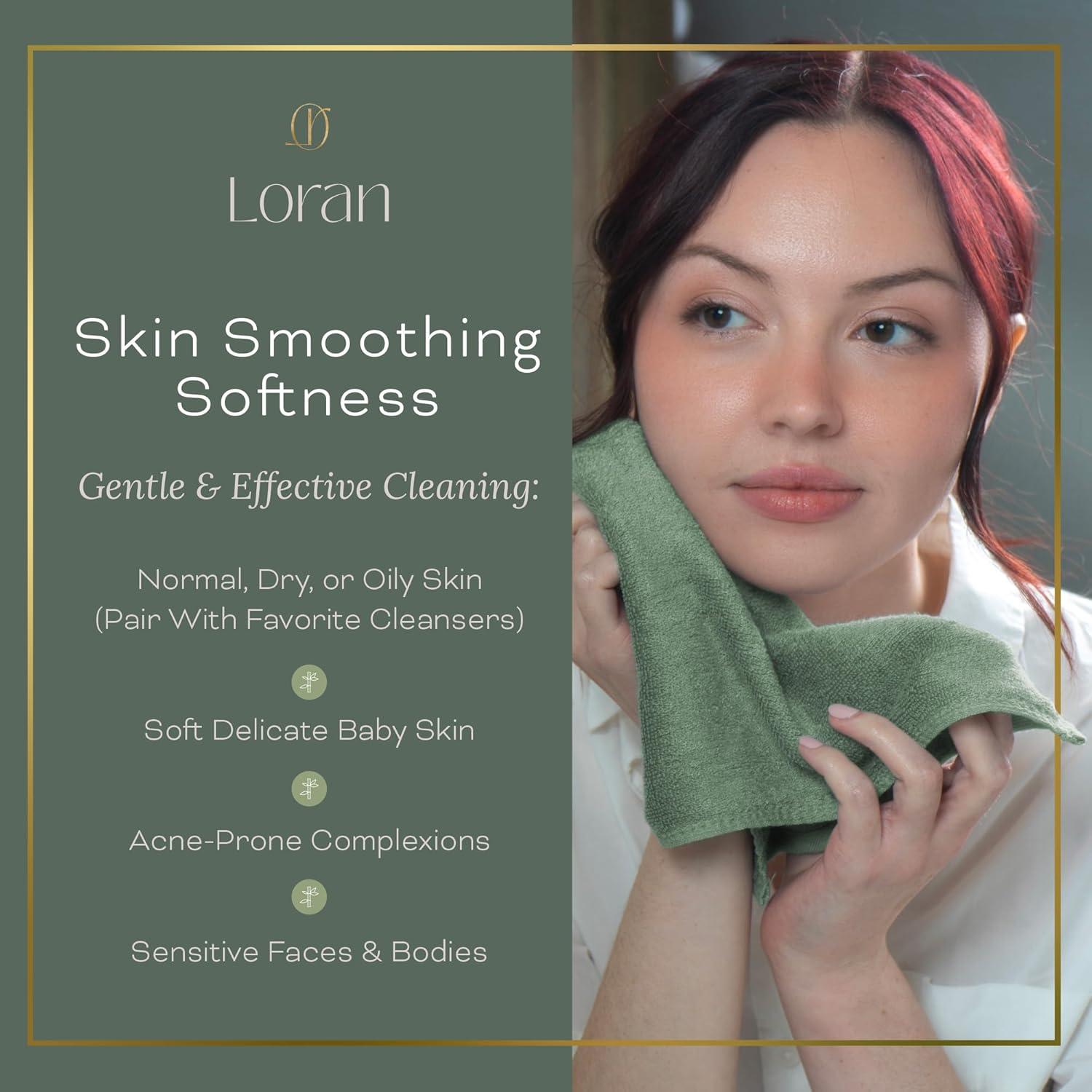 Juego de 6 Toallas de Mano Loran Salvia 25.4 cm Ultra Suaves