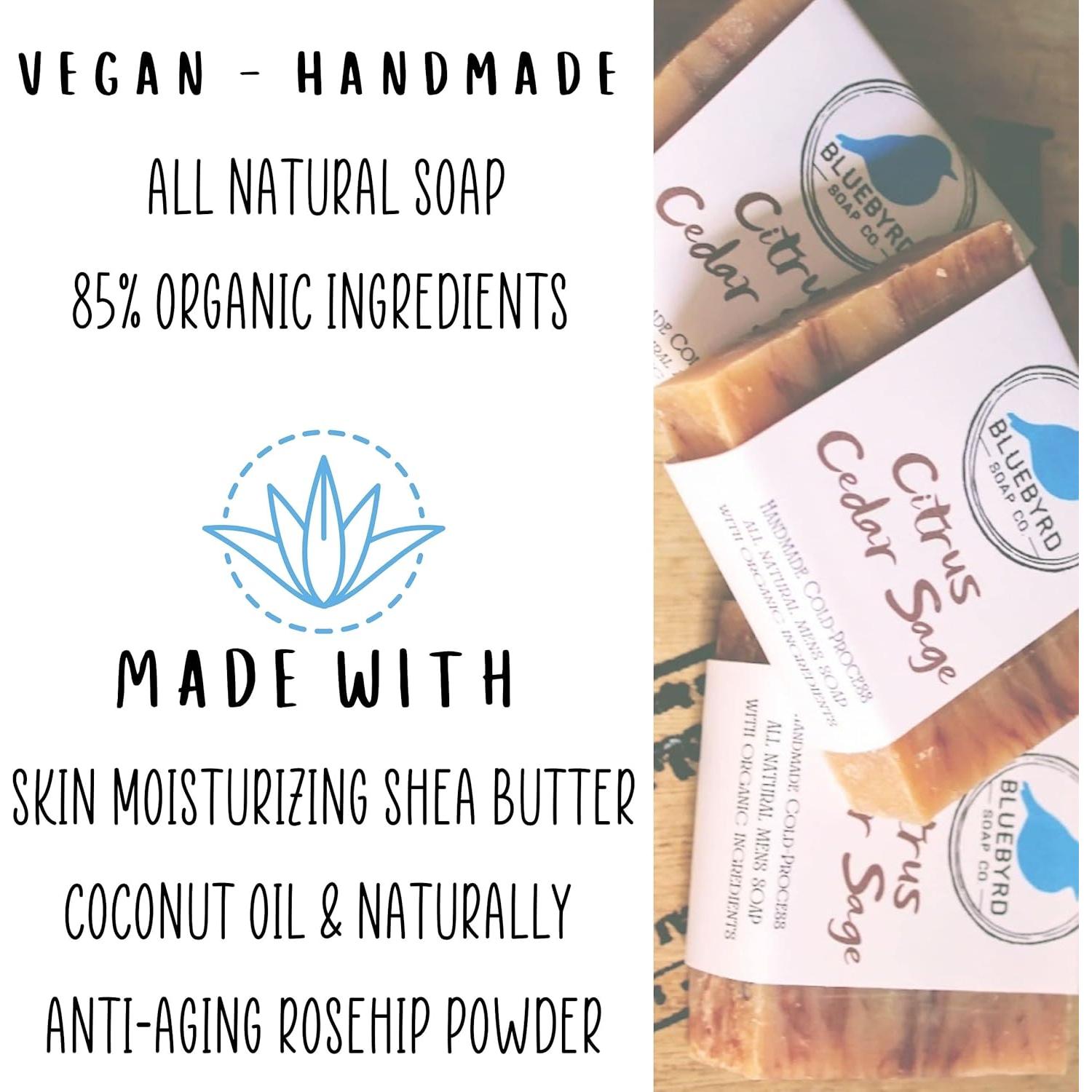 Jabón Natural Orgánico para Hombre Bluebyrd 100g Cedro