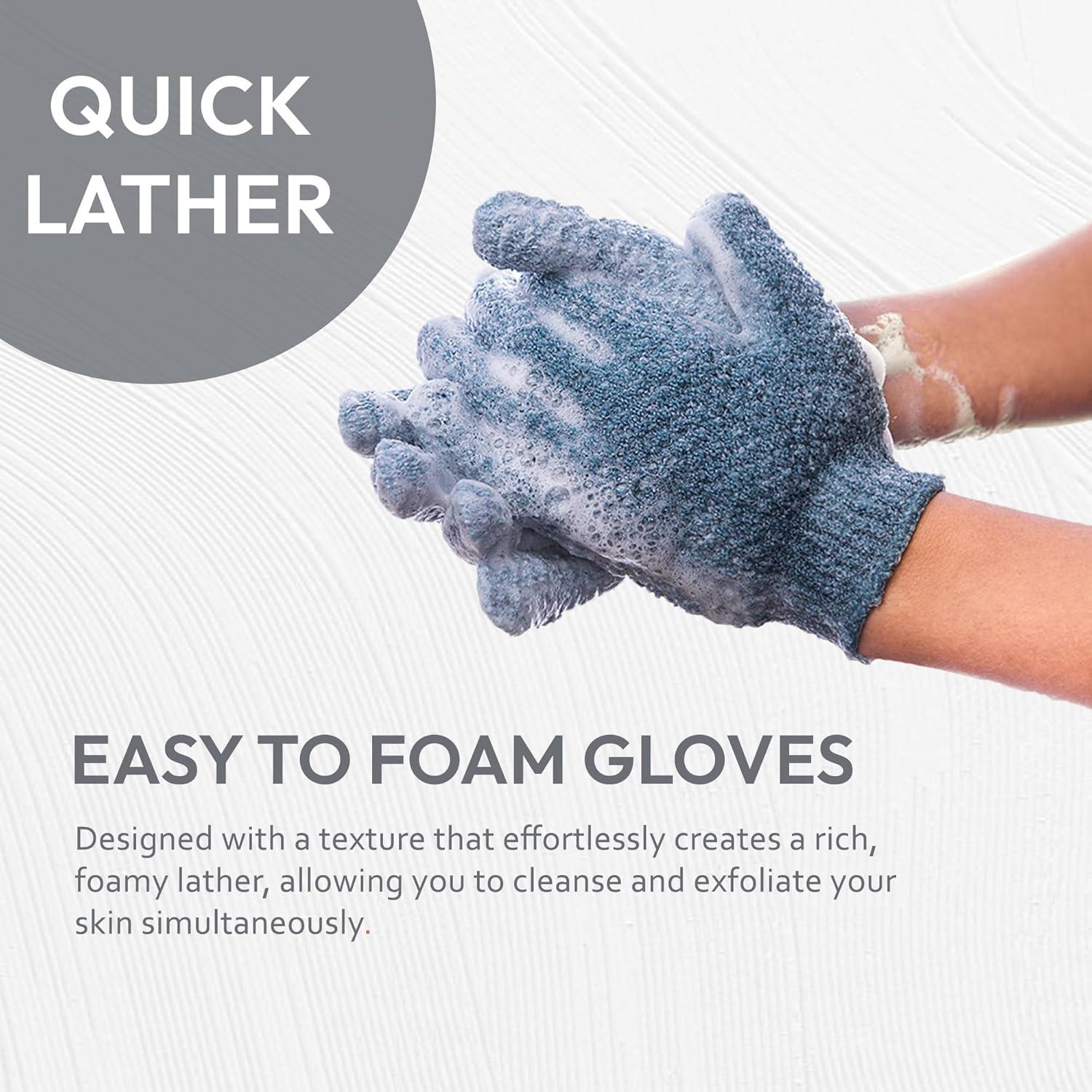 Guantes Exfoliantes The Beauty Project 4 Pares Nylon Doble Textura