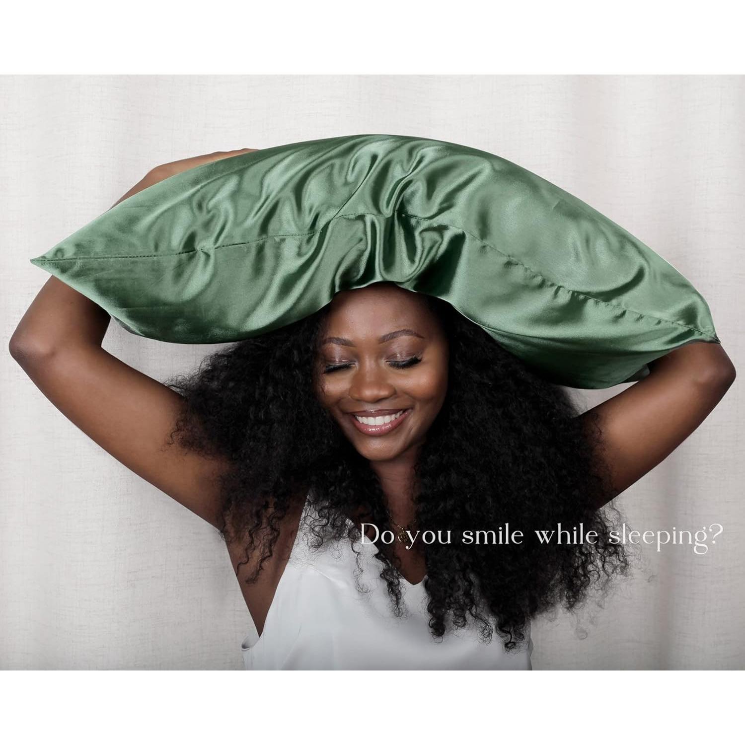 Juego de 2 Fundas de Almohada de Satén YANIBEST Rey 91x51 cm