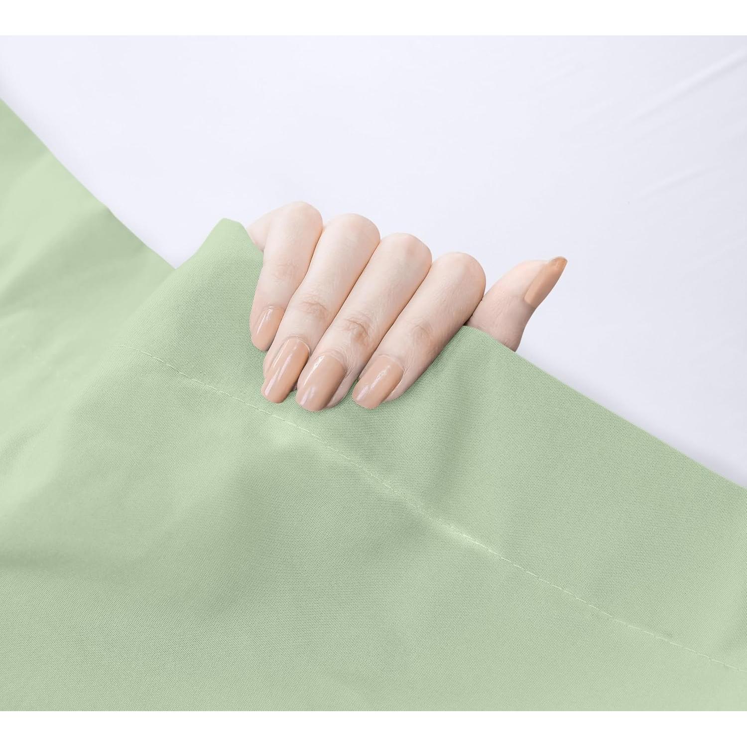 Sábana Plana Utopia Bedding Reina Microfibra Salvia 1800 Hilos