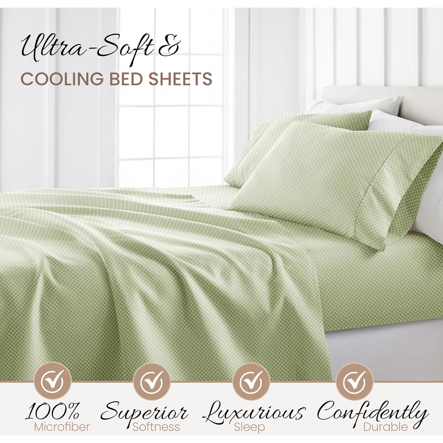 Juego de Sábanas King Linen Market Microfibra Doble Cepillada