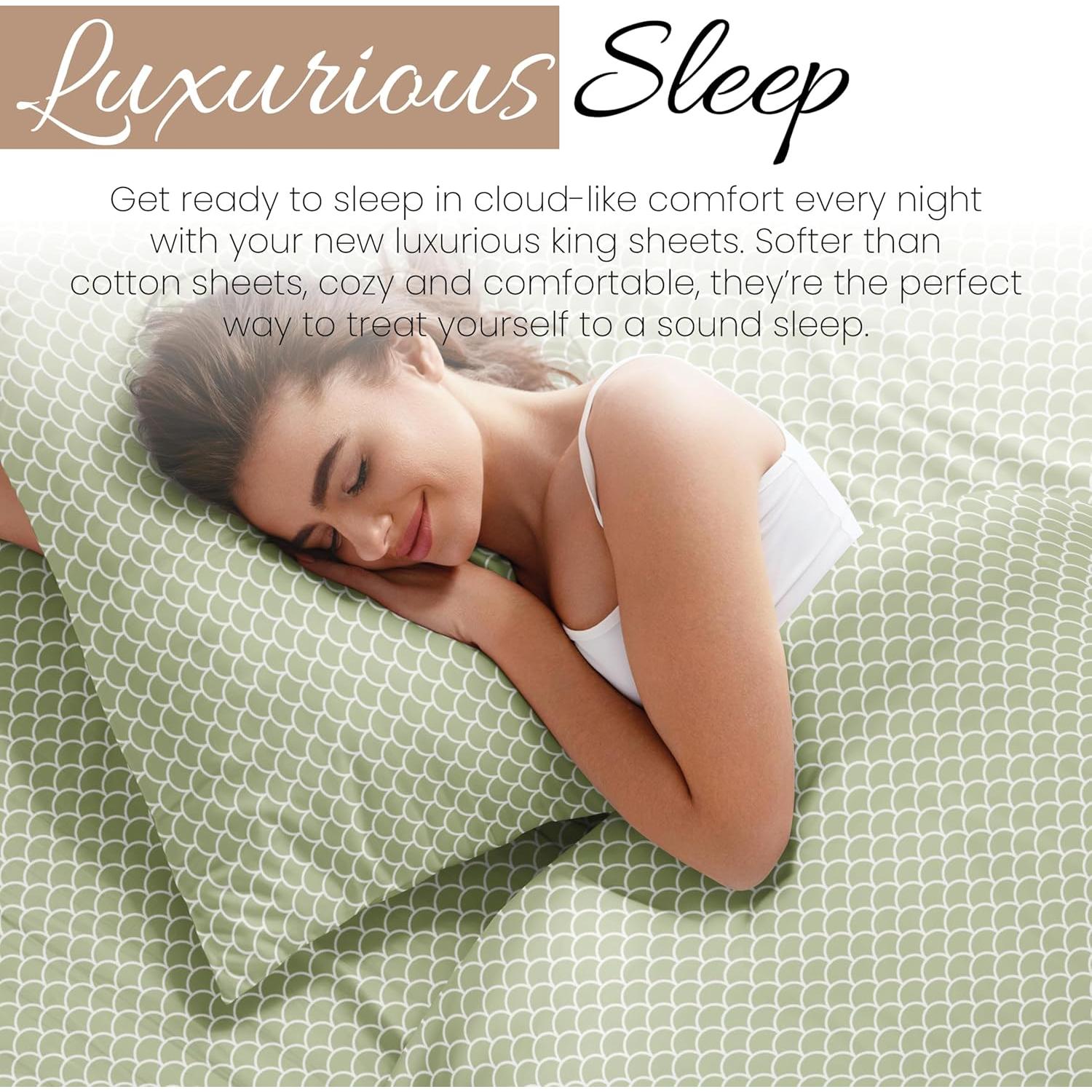 Juego de Sábanas King Linen Market Microfibra Doble Cepillada