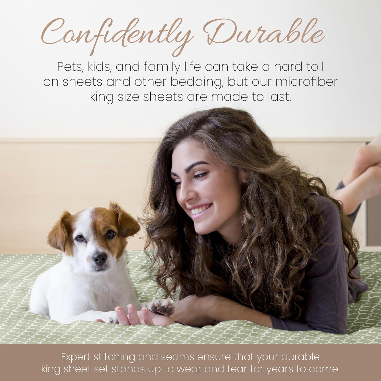 Juego de Sábanas King Linen Market Microfibra Doble Cepillada