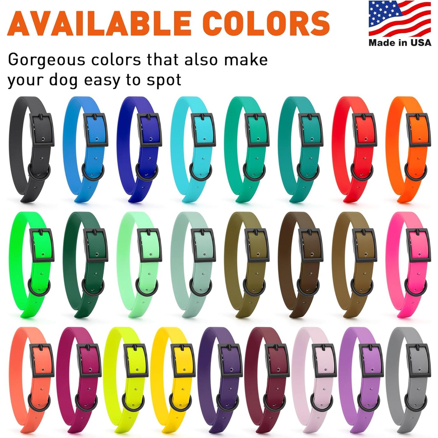 Collar de Perro Impermeable Dogline Biothane Verde Salvia 1.59 cm