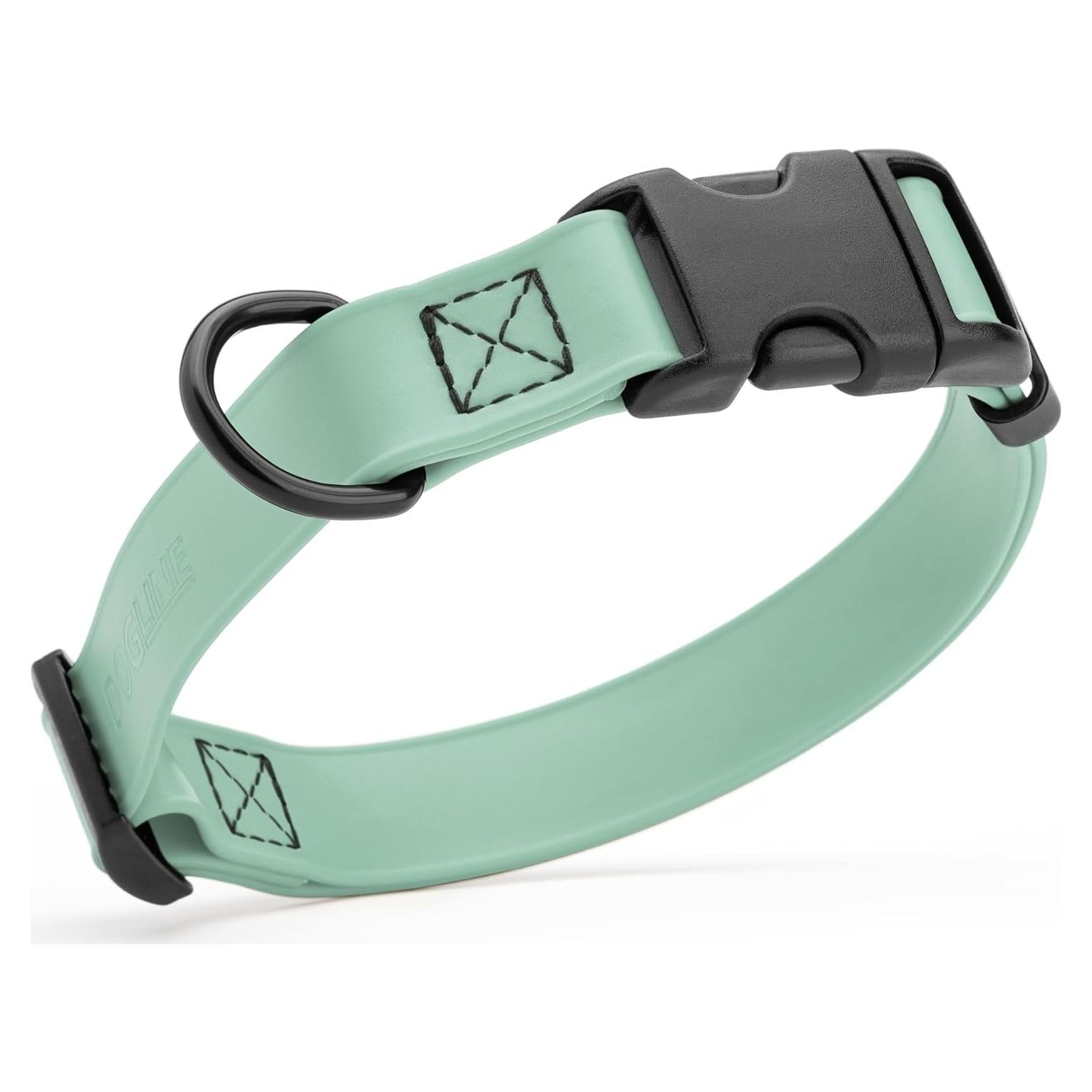 Collar de Perro Impermeable Dogline Biothane 1.59 cm Verde