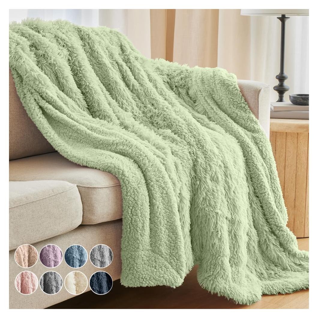 Manta de Lanzamiento Suave The Connecticut Home Co 178x152 cm Salvia