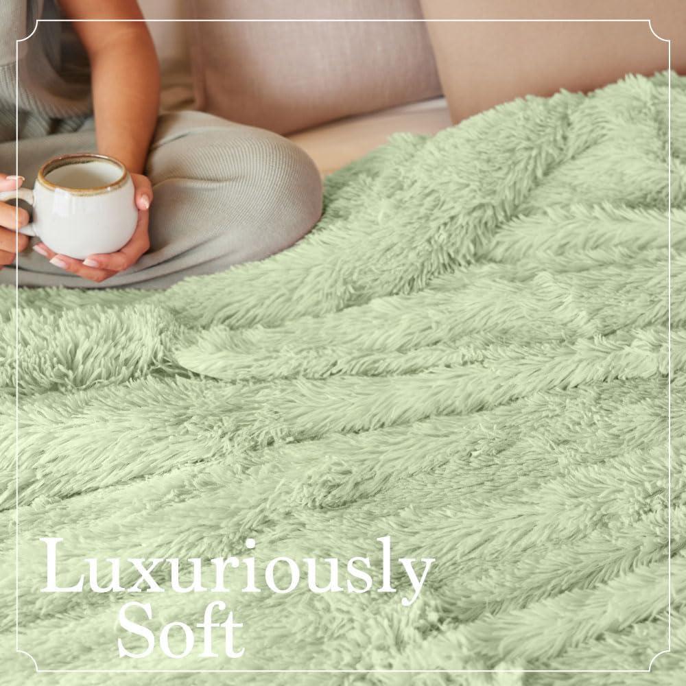 Manta de Lanzamiento Suave The Connecticut Home Co 178x152 cm Salvia