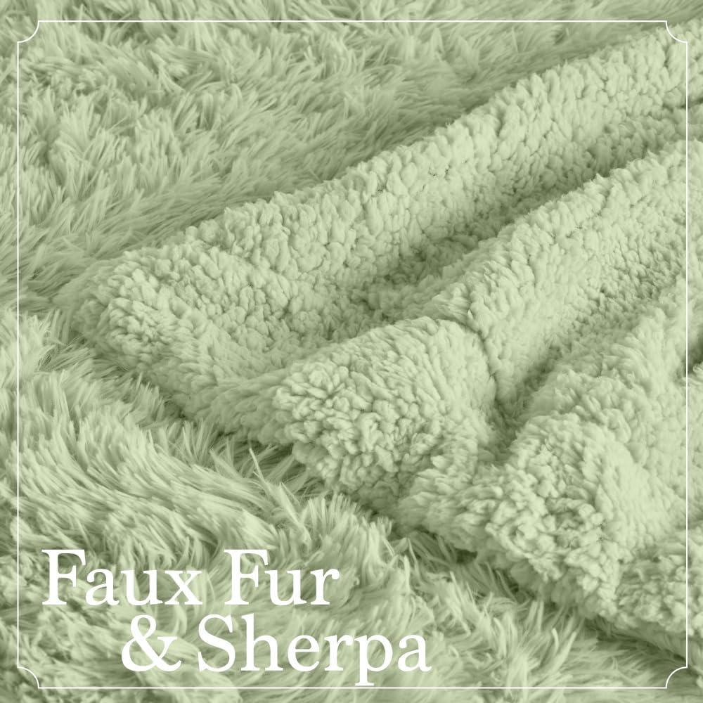 Manta de Lanzamiento Suave The Connecticut Home Co 178x152 cm Salvia