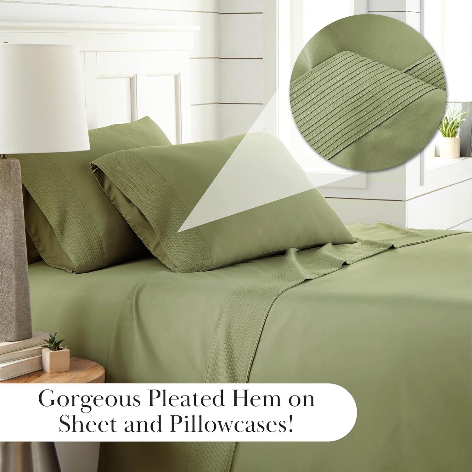 Conjunto de Sábanas Completo Southshore 4 Piezas Microfibra Verde