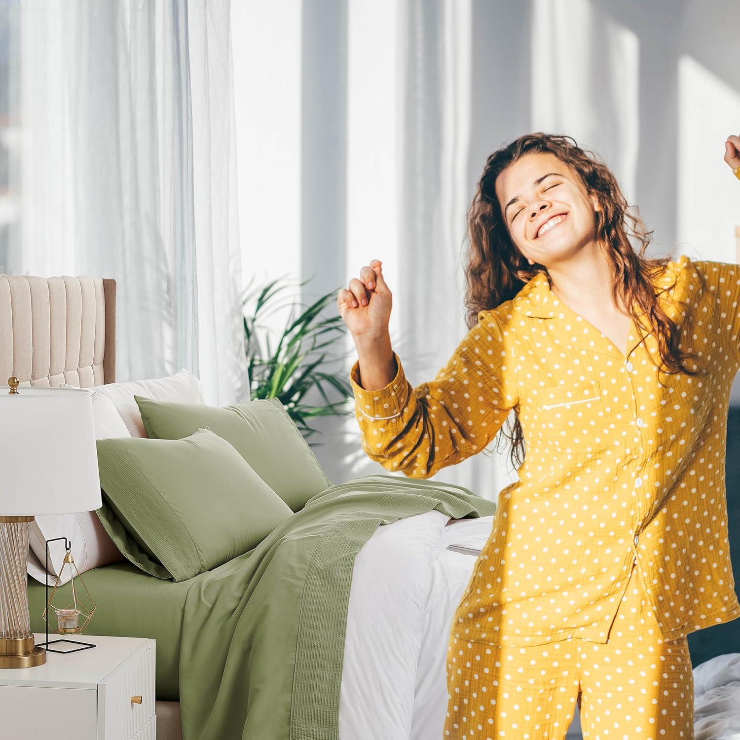 Conjunto de Sábanas Completo Southshore 4 Piezas Microfibra Verde