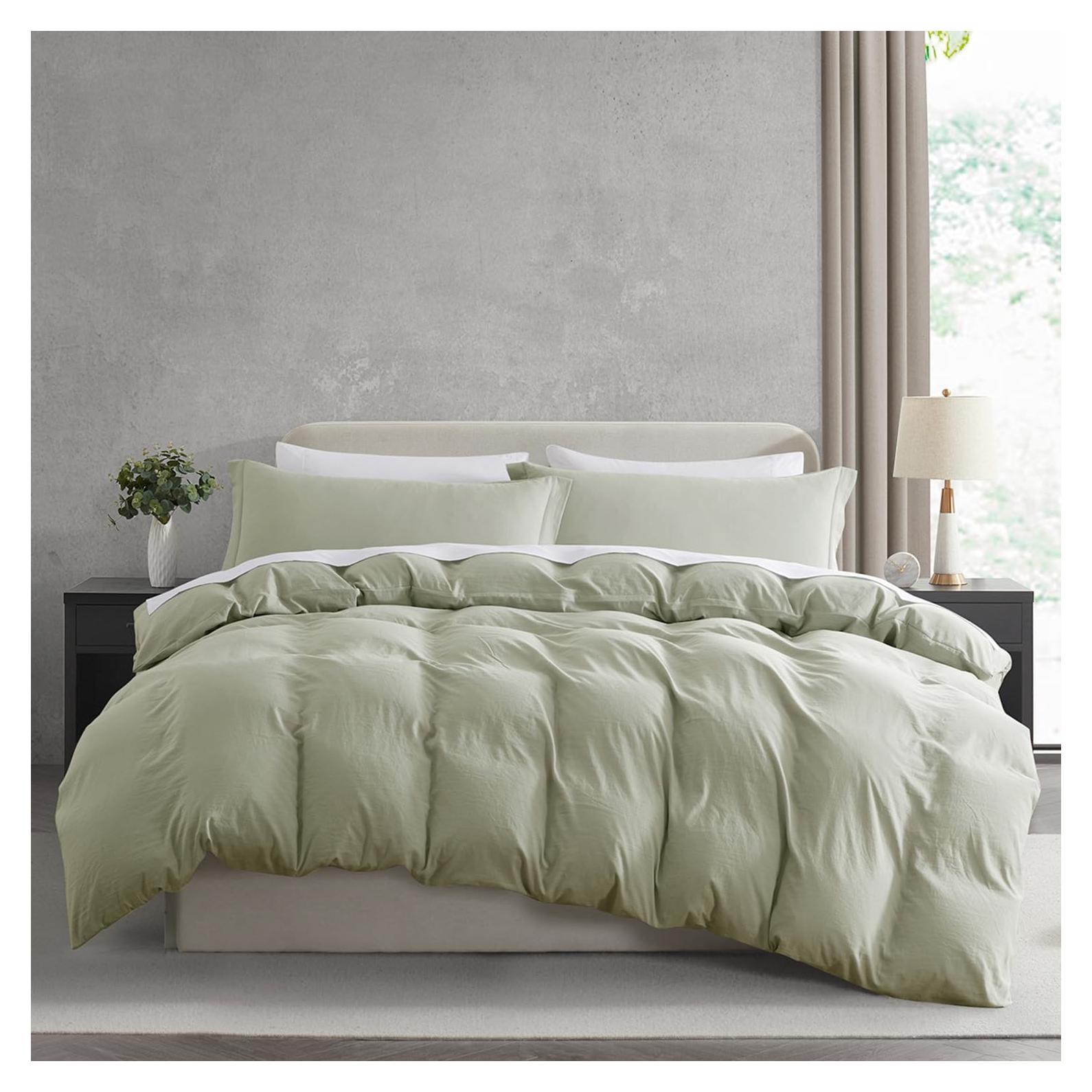 Funda de Edredón Nestl Sage Claro Queen 3 Piezas Microfibra