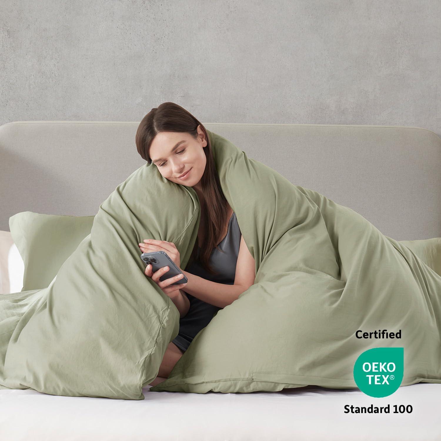 Funda de Edredón Nestl Sage Claro Queen 3 Piezas Microfibra