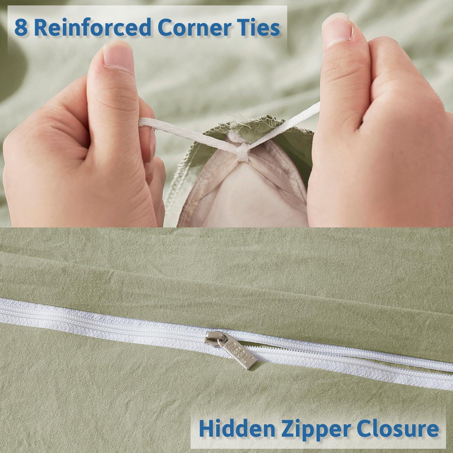 Funda de Edredón Nestl Sage Claro Queen 3 Piezas Microfibra