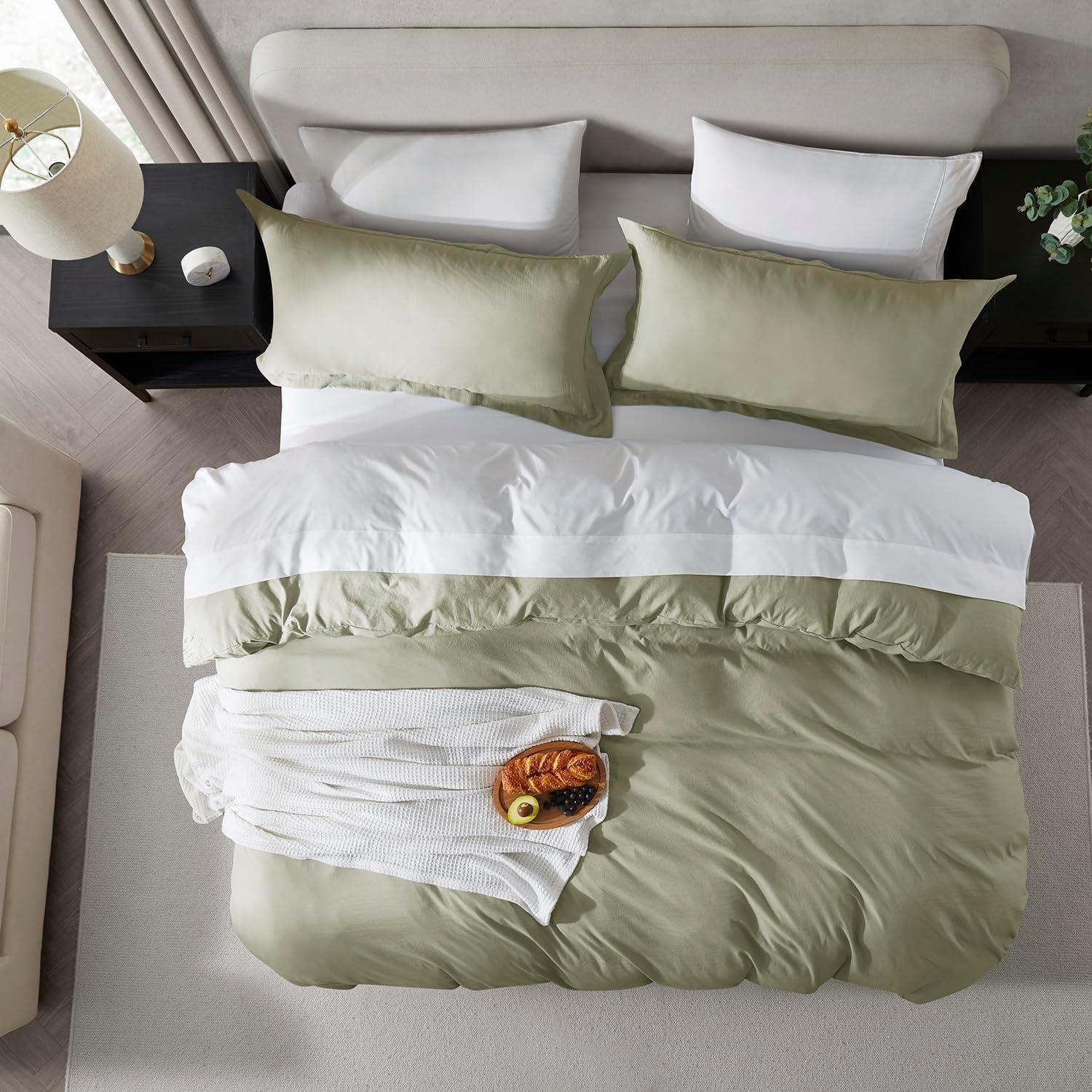 Funda de Edredón Nestl Sage Claro Queen 3 Piezas Microfibra