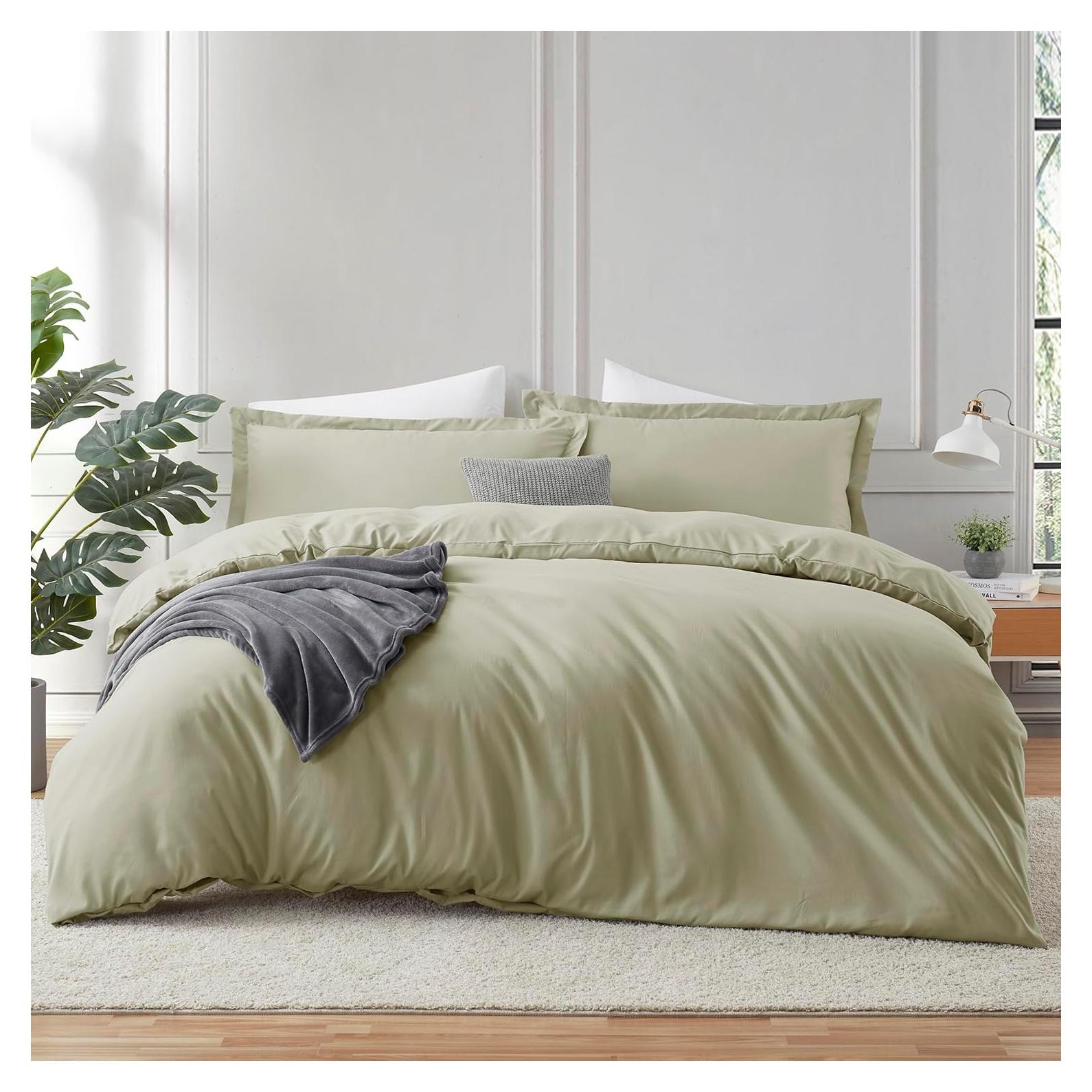 Juego de Cubierta de Edredón Completo Hearth & Harbor Sage Claro