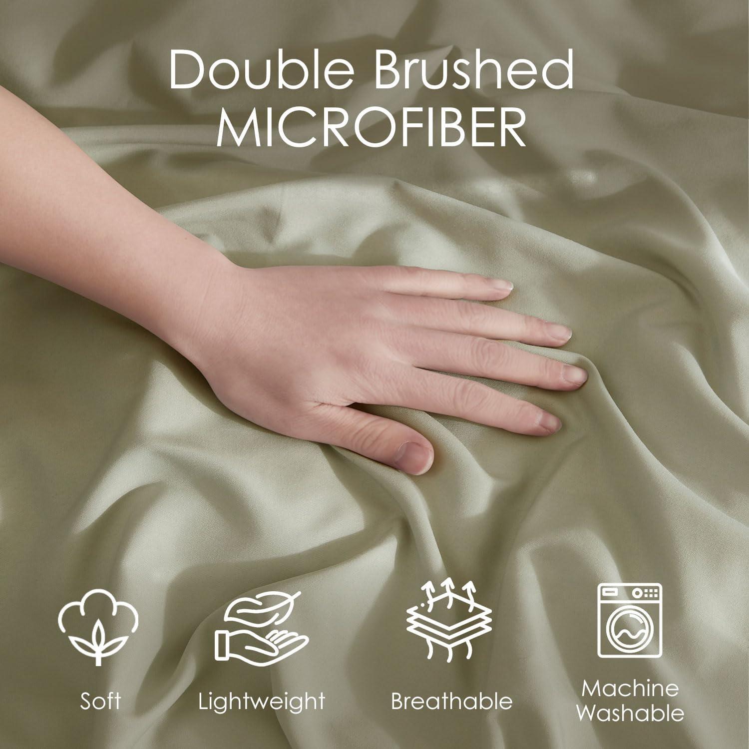 Juego de Cubierta de Edredón Completo Hearth & Harbor Sage Claro