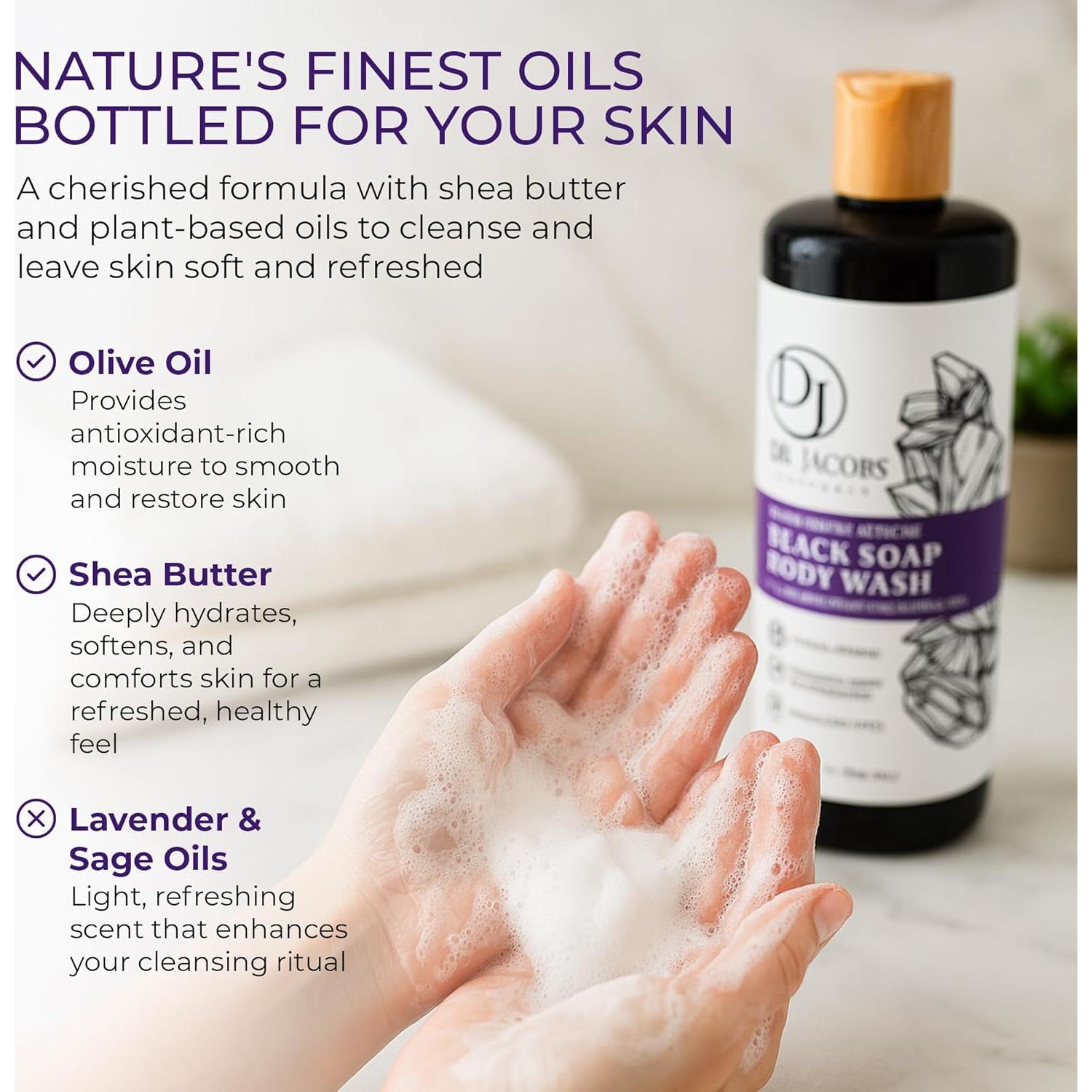 Jabón Líquido Negro Africano Dr Jacobs 2x16oz Lavanda Salvia