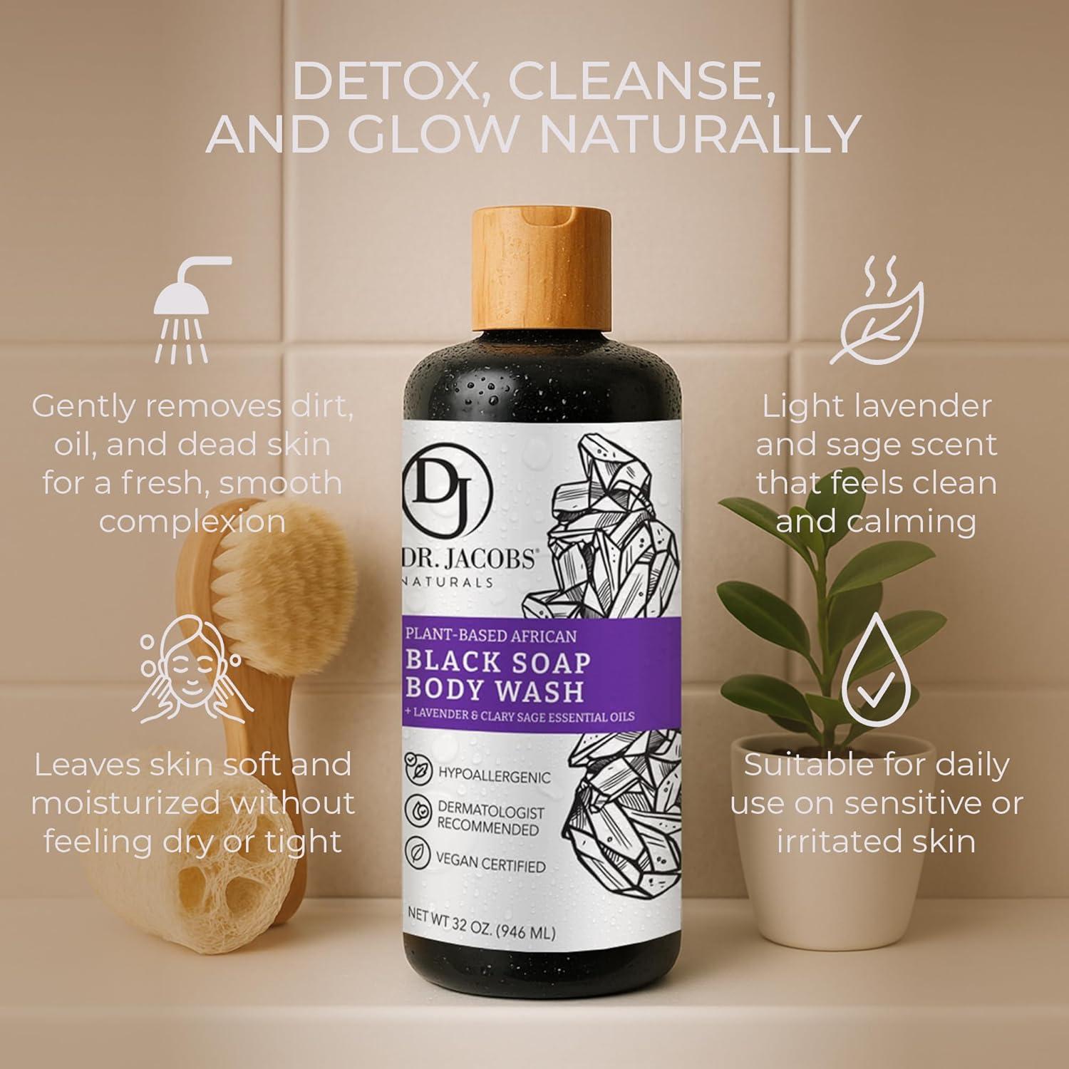 Jabón Líquido Negro Africano Dr Jacobs 2x16oz Lavanda Salvia