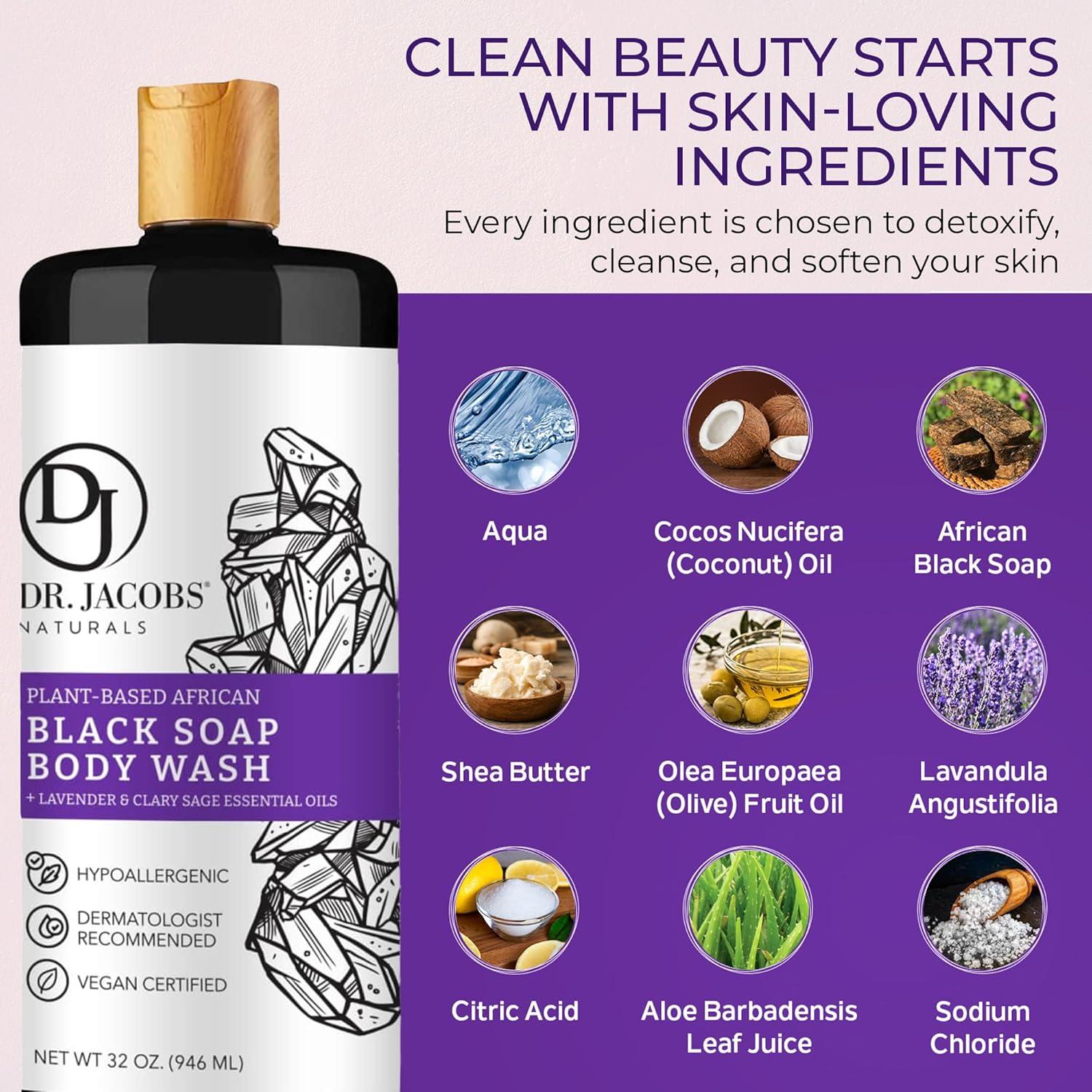 Jabón Líquido Negro Africano Dr Jacobs 2x16oz Lavanda Salvia