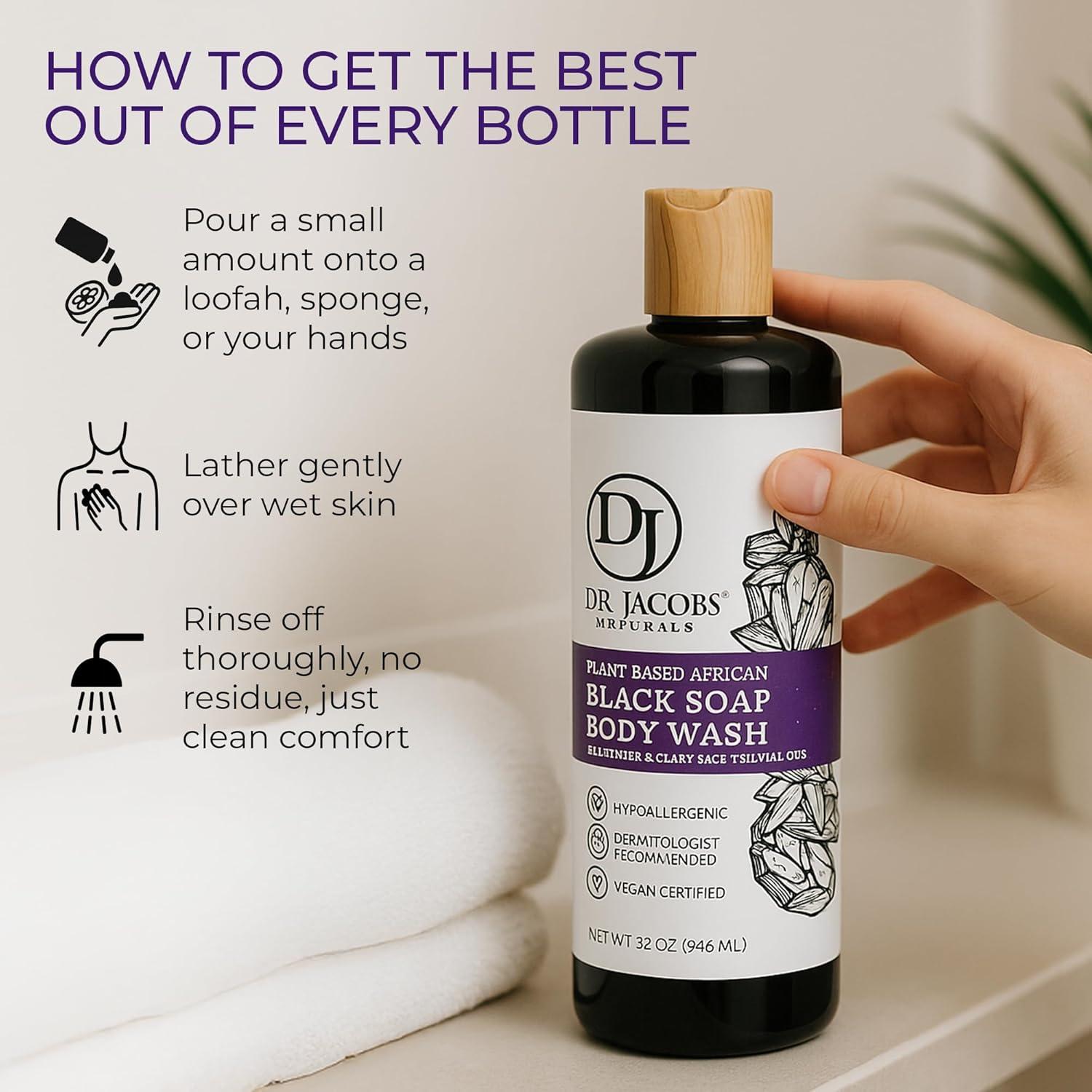 Jabón Líquido Negro Africano Dr Jacobs 2x16oz Lavanda Salvia