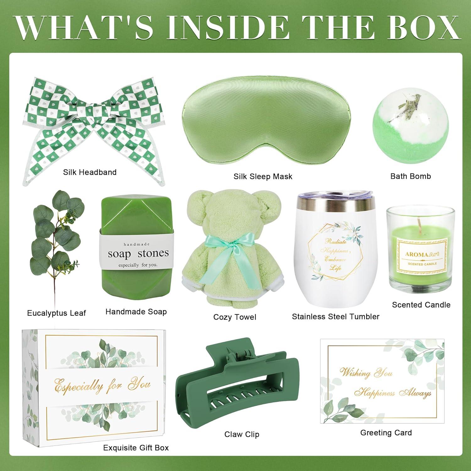 Cesta de Regalo de Spa POMINEL para Mujeres Eucalipto 11 Piezas