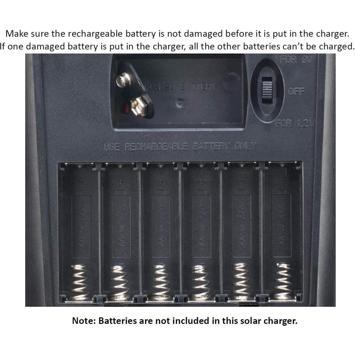 Cargador Solar Sunway para Baterías AA AAA y 9V 2W