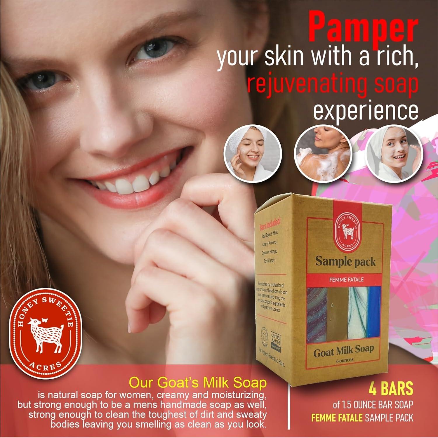 Juego de Jabones Artesanales Honey Sweetie Acres - 4 Fragancias Naturales