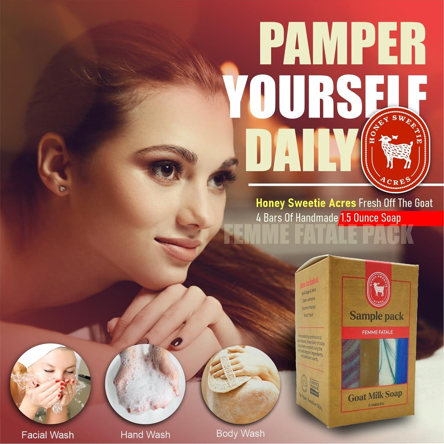 Juego de Jabones Artesanales Honey Sweetie Acres - 4 Fragancias Naturales