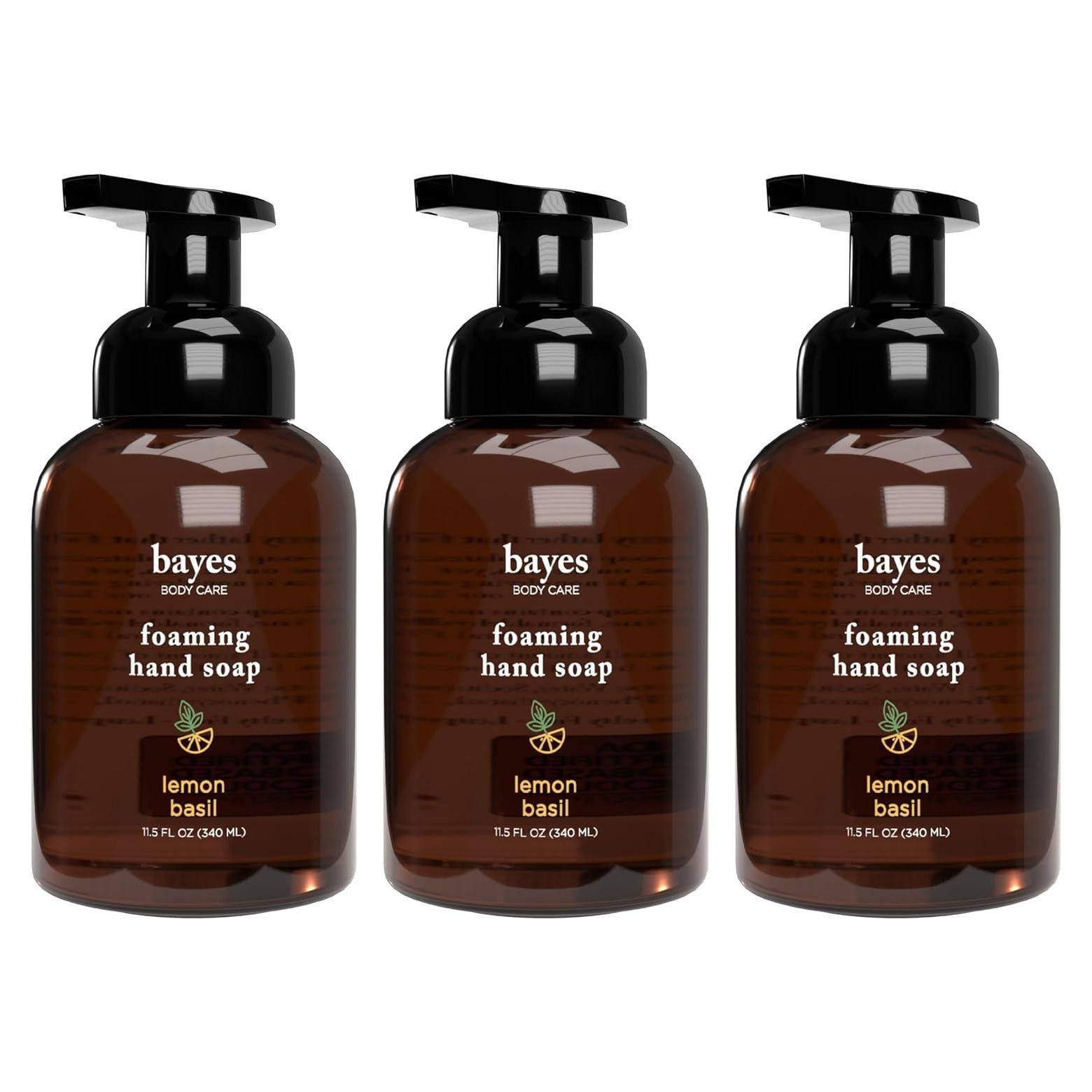 Jabón de Manos Espumoso Bayes - Albahaca de Limón - 3 Pack