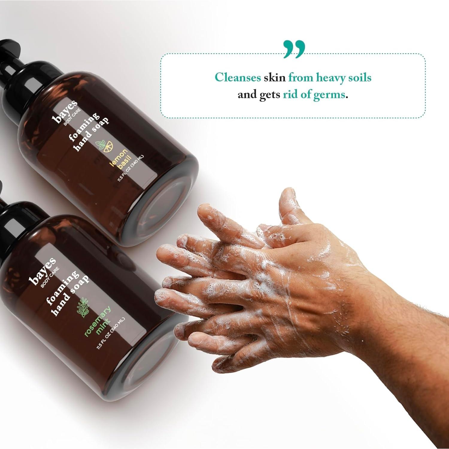 Jabón de Manos Espumoso Bayes - Albahaca de Limón - 3 Pack