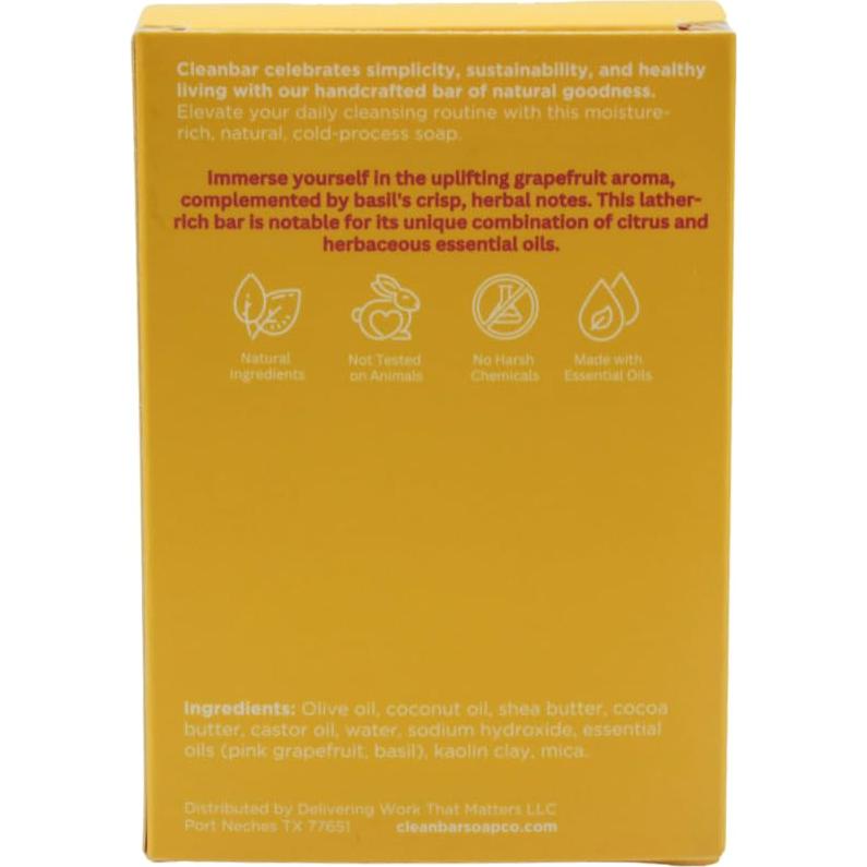 Jabón Natural SÉ TU ZEST Pomelo y Albahaca 127g