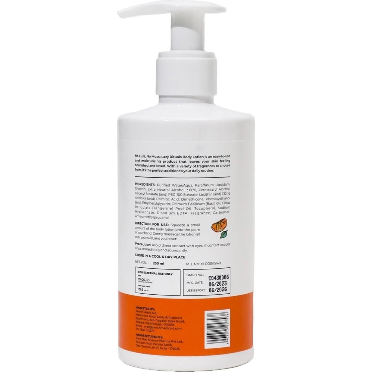 Loción Corporal Nutritiva Loción 240 ml Naranja Mandarina