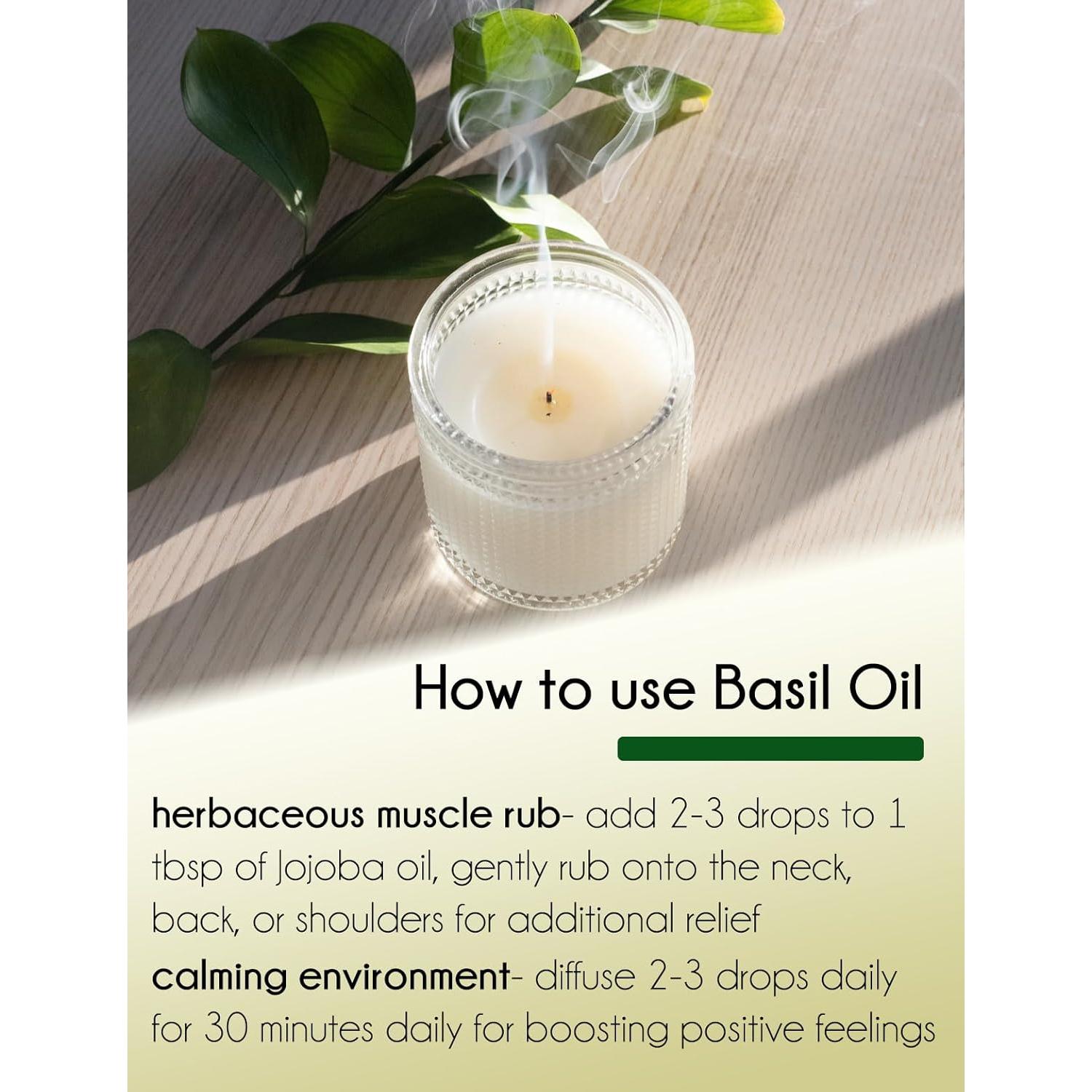 Aceite Esencial de Albahaca 29.57 ml GreenHealth 100% Puro