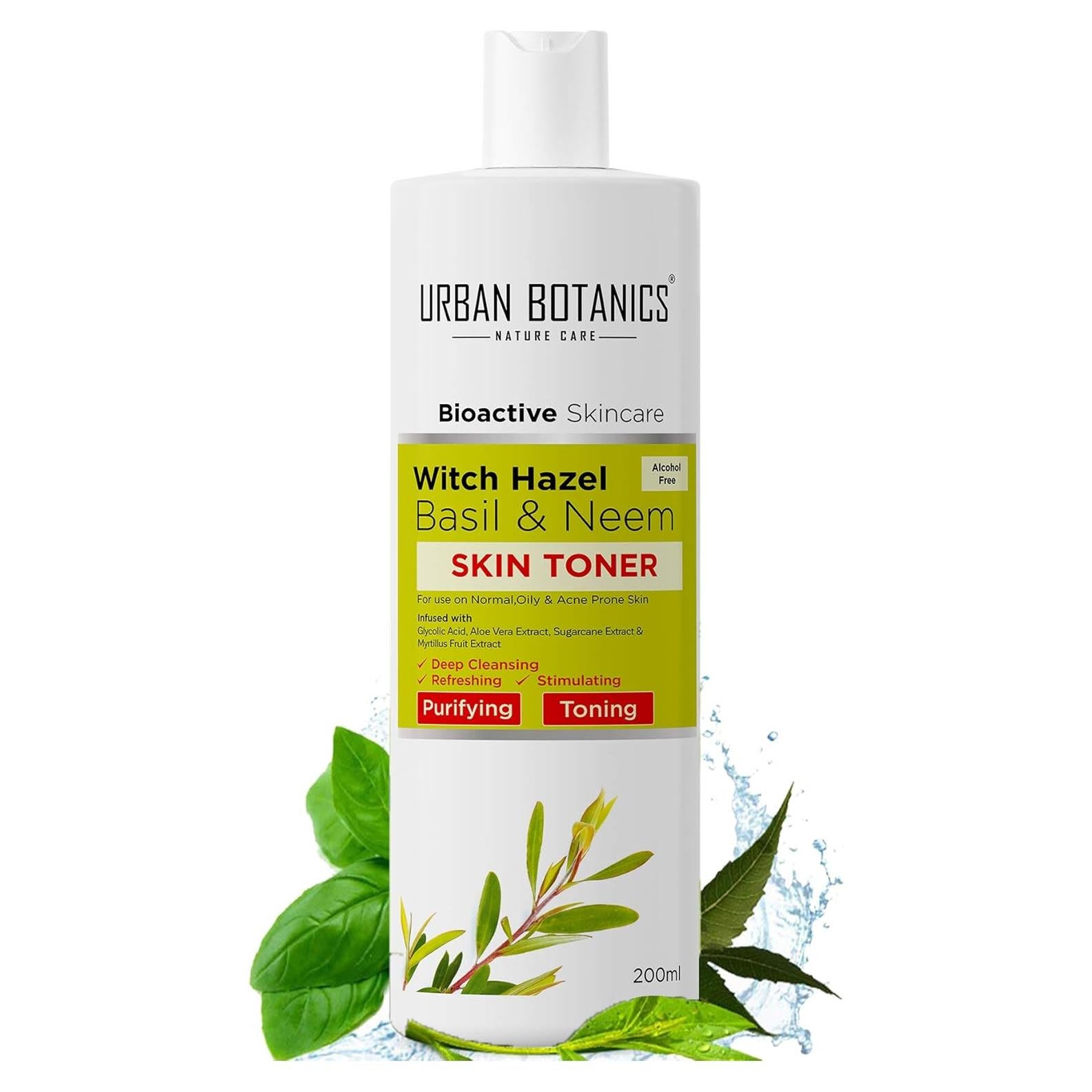 Tónico Facial Sin Alcohol Urban Botanics 200ml - Piel Grasa y Acné
