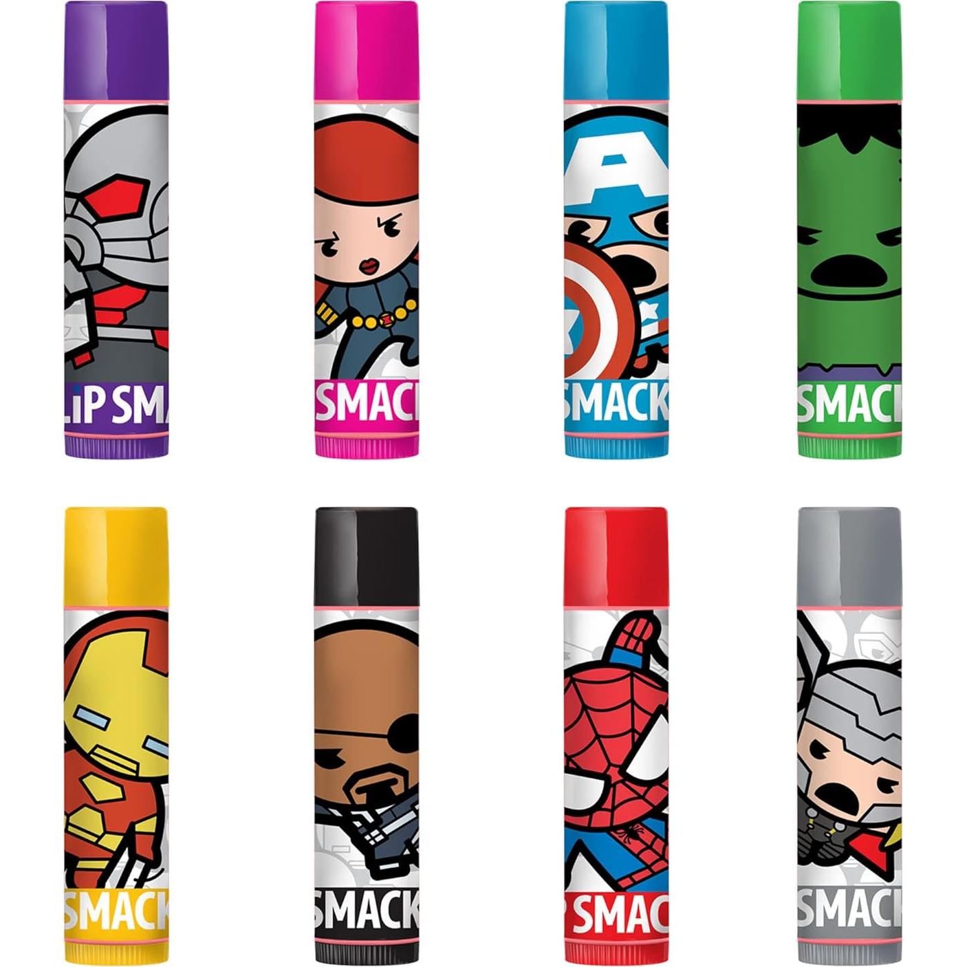 Bálsamo Labial Lip Smacker Marvel Vengadores 8 Unidades