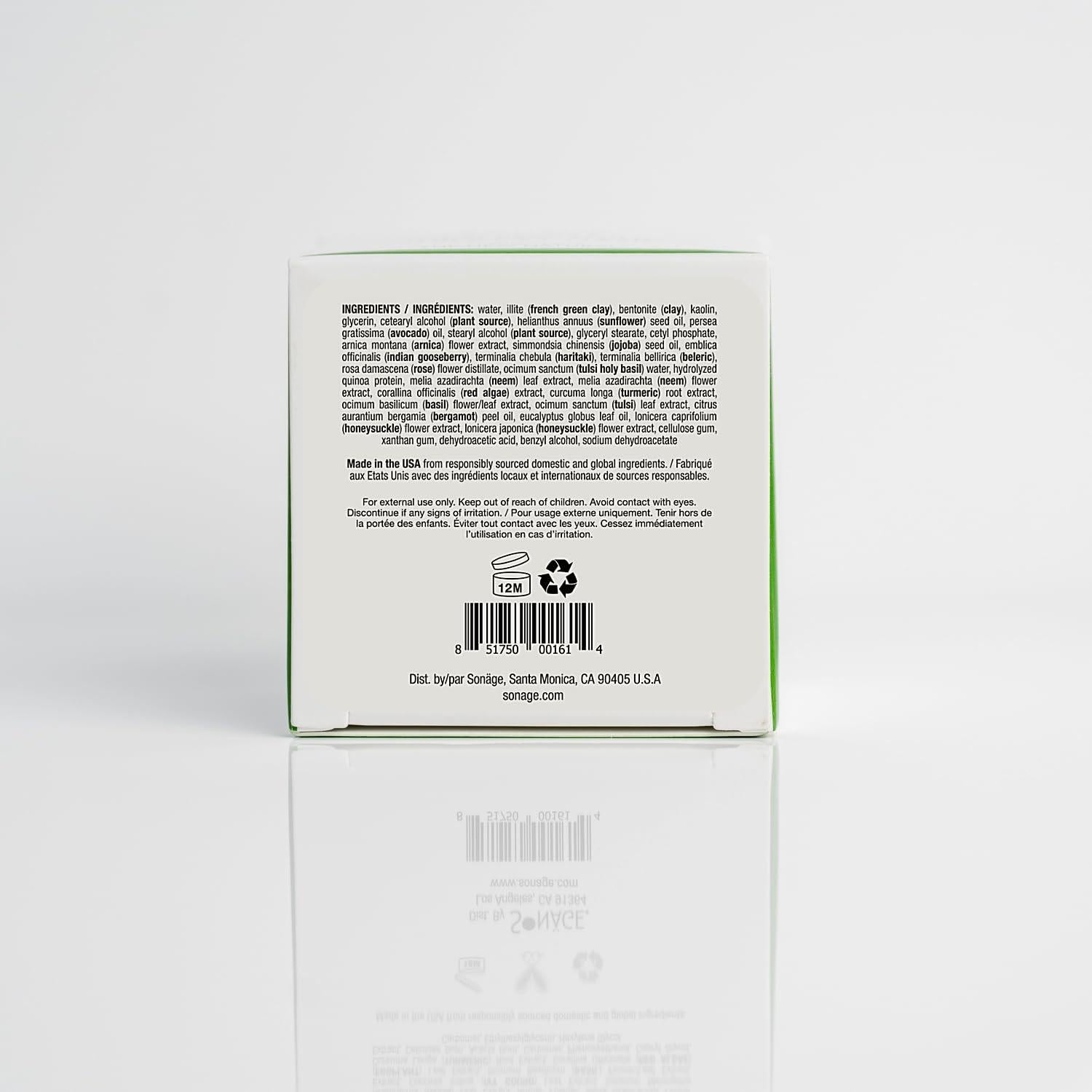 Mascarilla de Arcilla Tulsi SONAGE 2007 | Piel con Acné 140g