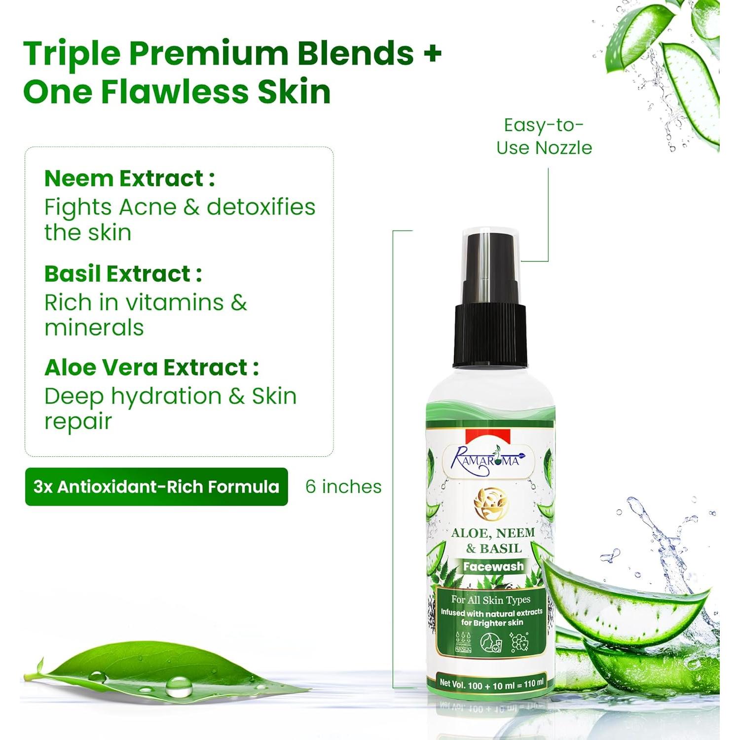 Limpieza Facial Ramaroma Aloe Neem Albahaca 100ml