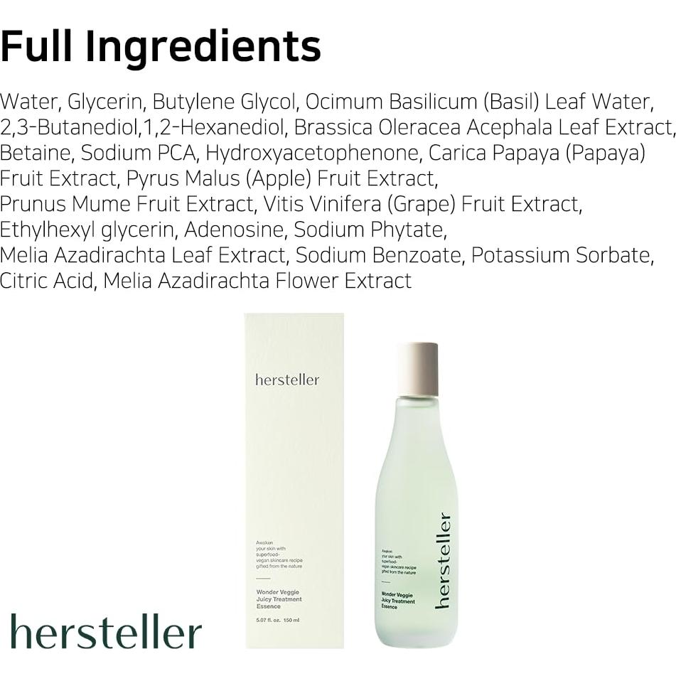 Tónico Hidratante Facial Hersteller 150 ml - Vegano, K-Beauty