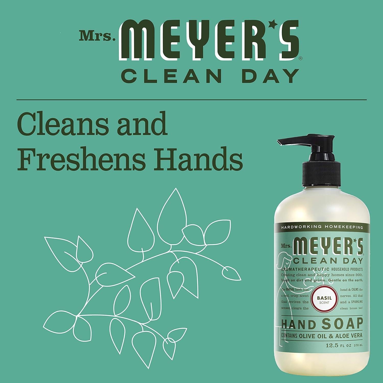 Jabón de Manos Mrs. Meyer's Clean Day Albahaca 369.5 ml