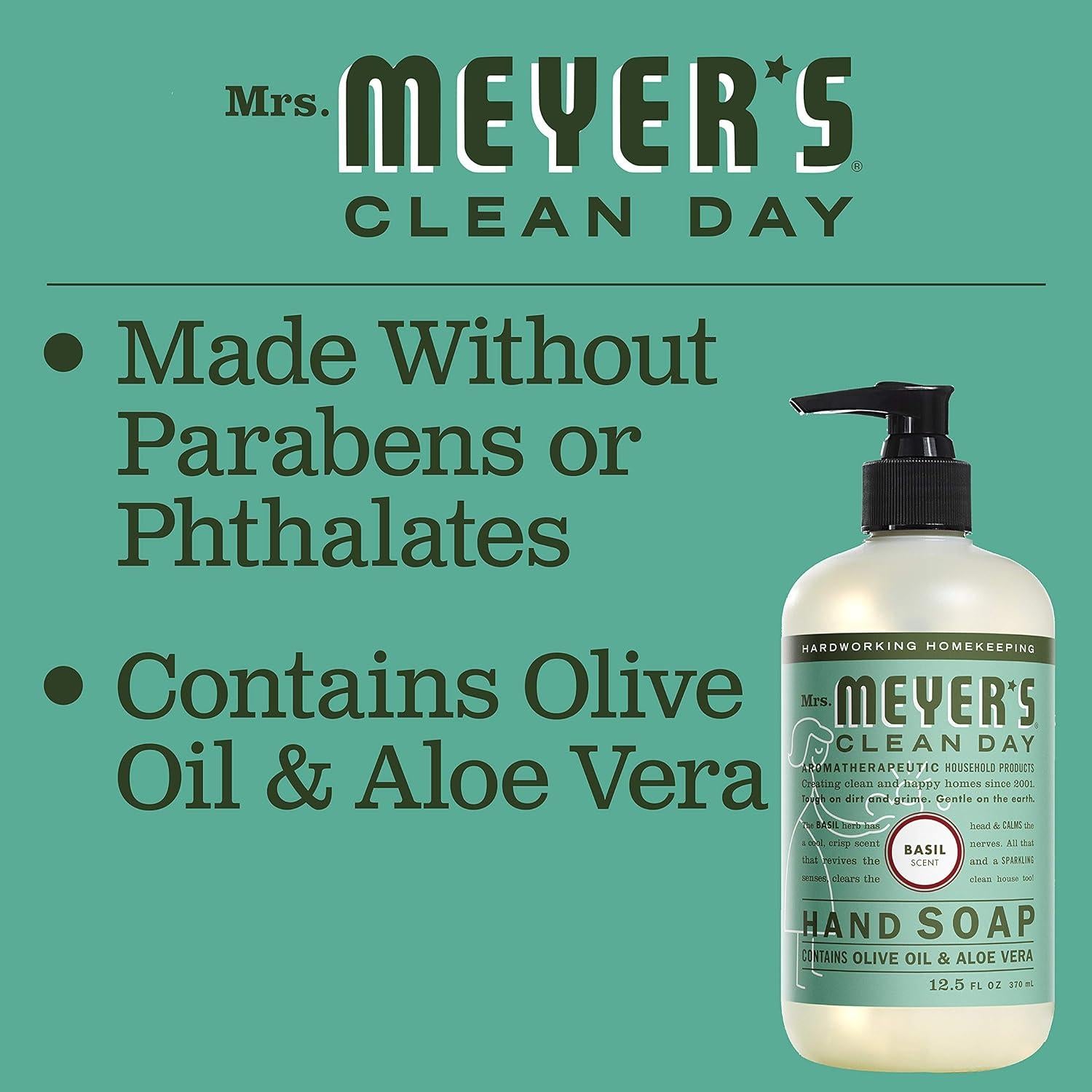 Jabón de Manos Mrs. Meyer's Clean Day Albahaca 369.5 ml