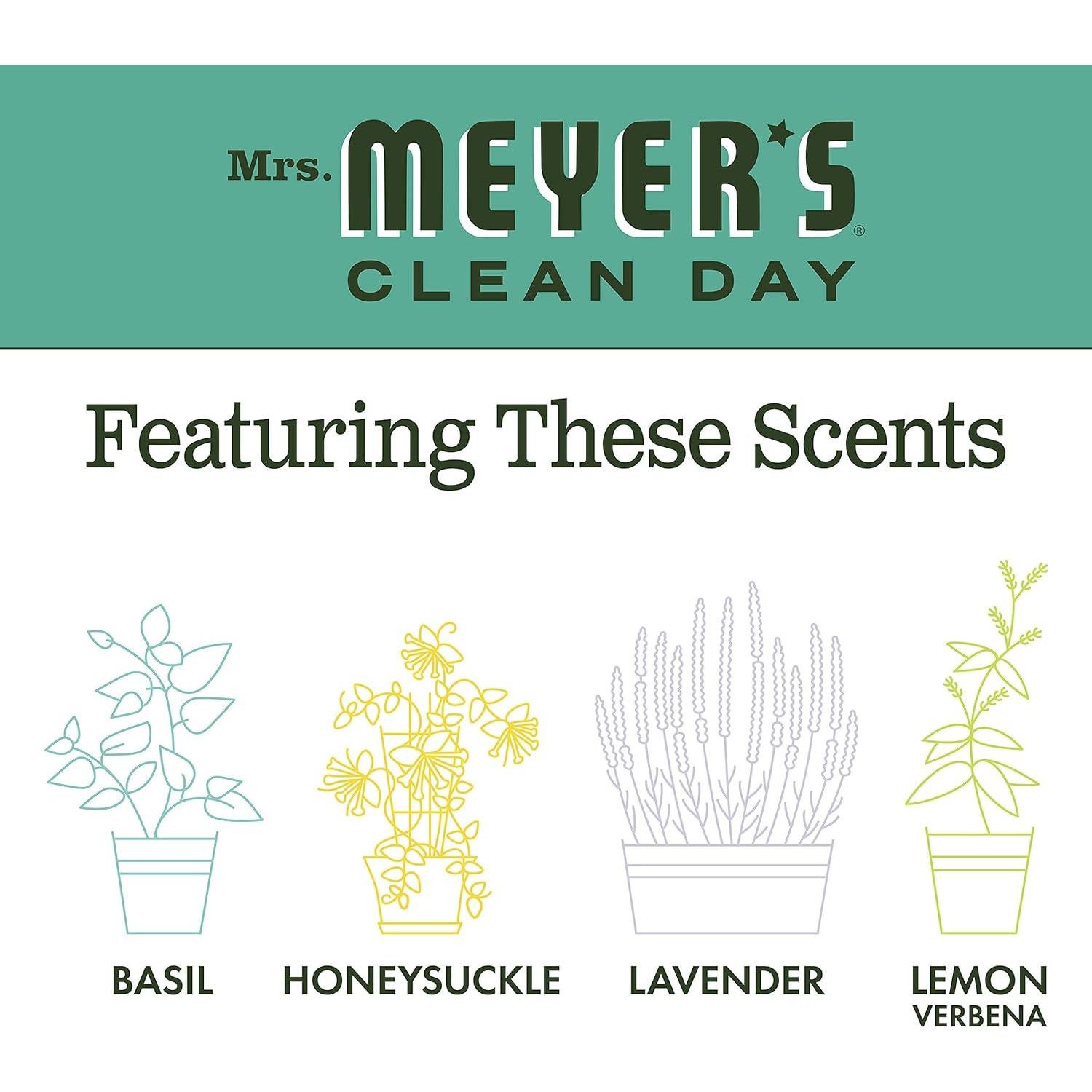 Jabón de Manos Mrs. Meyer's Clean Day Albahaca 369.5 ml
