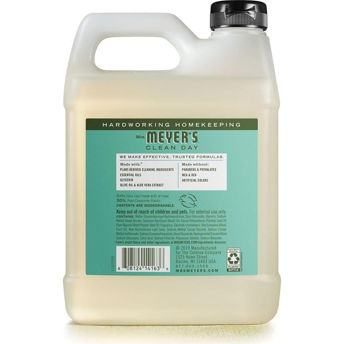 Recarga de Jabón MRS MEYERS CLEAN DAY Albahaca 1.2L (Pack 6)