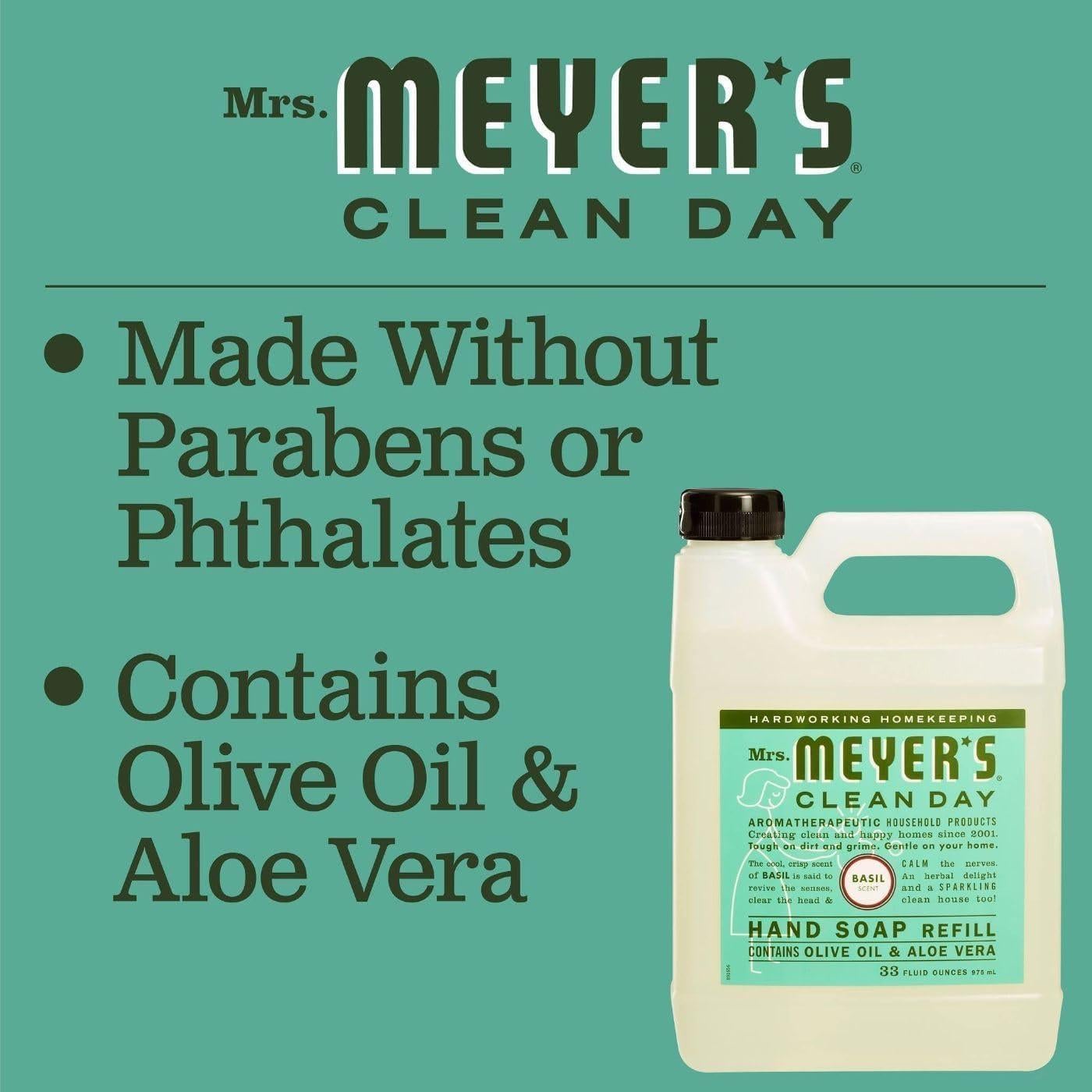 Recarga de Jabón MRS MEYERS CLEAN DAY Albahaca 1.2L (Pack 6)
