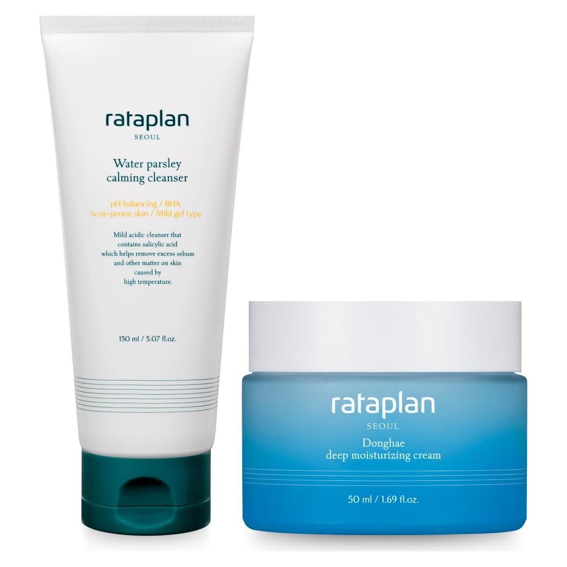 Limpiador Calmante y Crema Hidratante Donghae 200ml