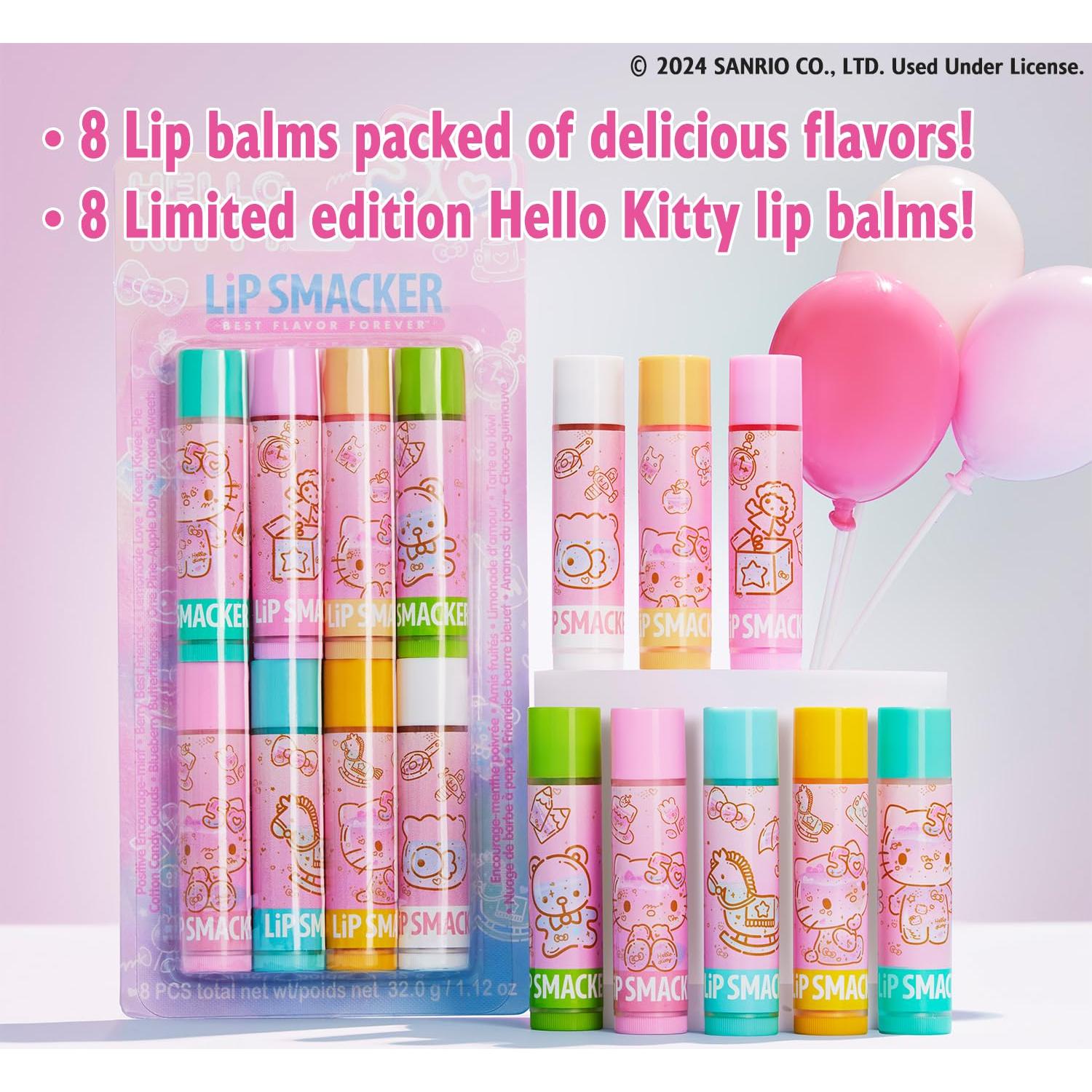 Bálsamos Labiales Lip Smacker Hello Kitty 50 Aniversario 8 Pzs